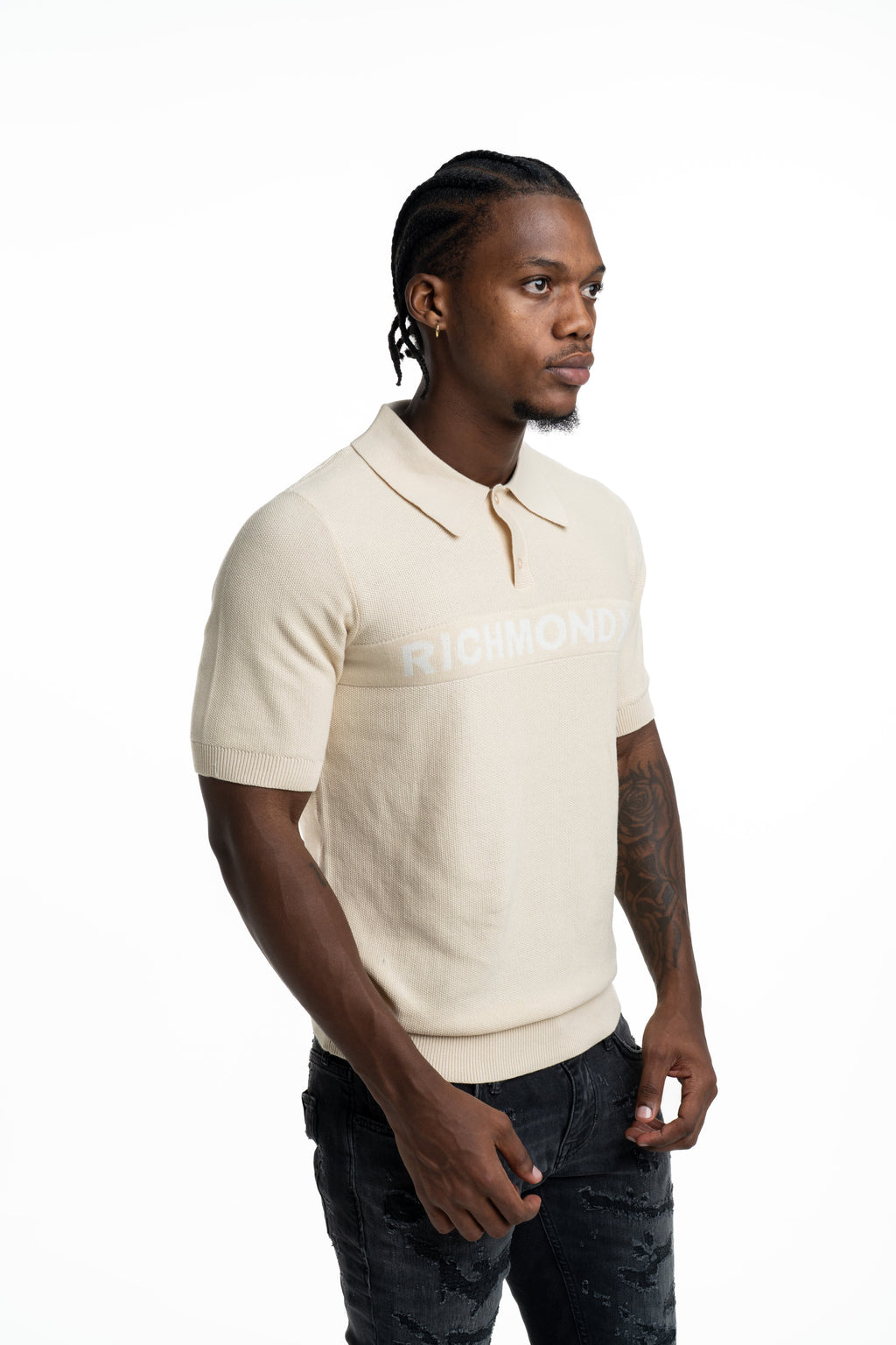 John Richmond Men's Kawim Polo | UMP26016POIR-Sandshell