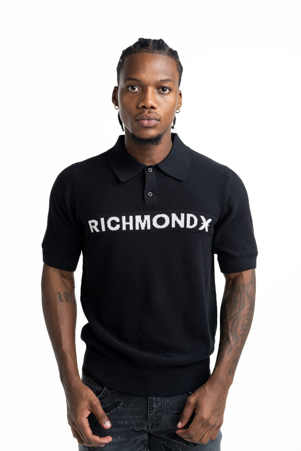 John Richmond Men's Kawim Polo | UMP26016POIR-Black