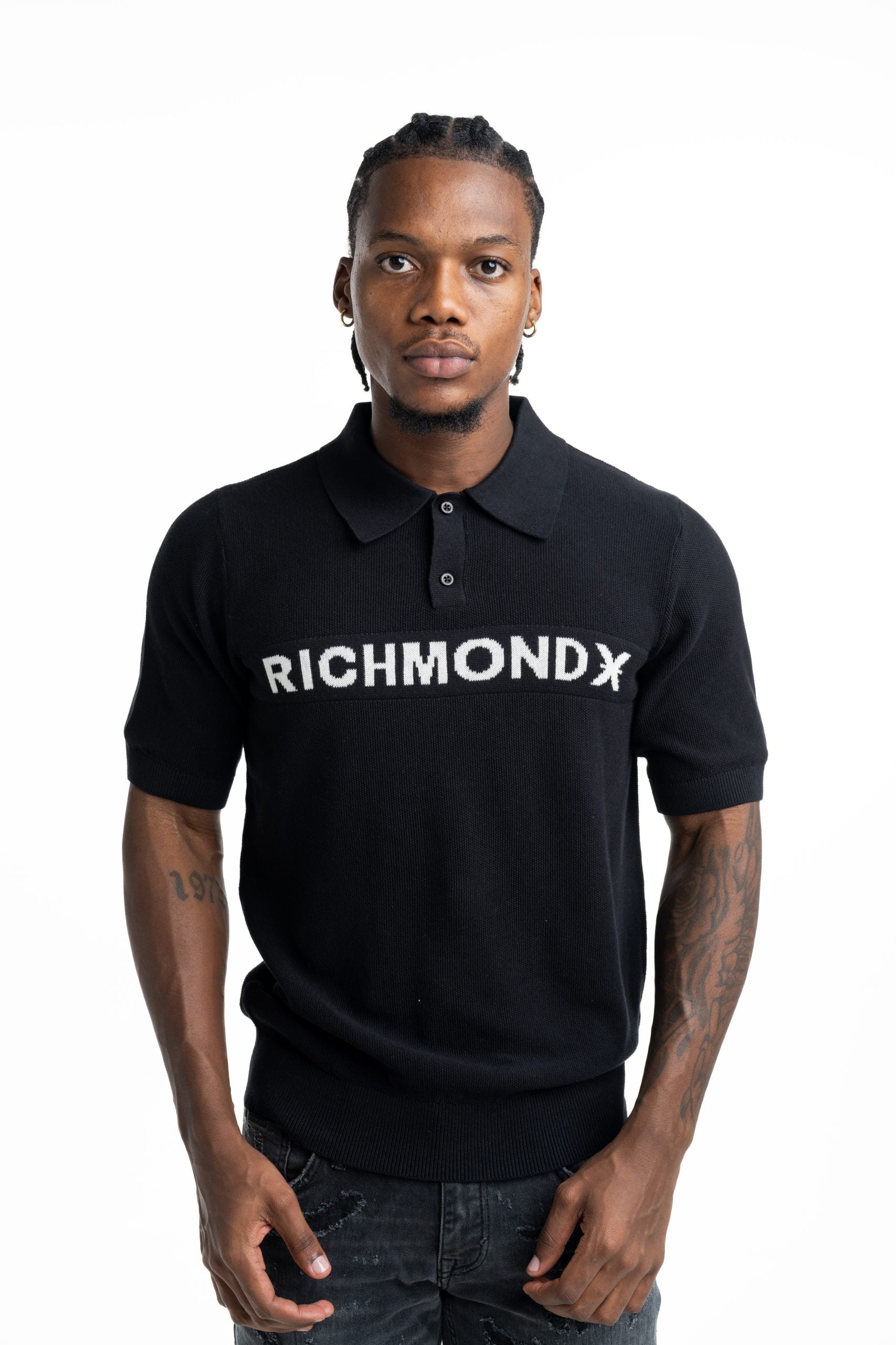 John Richmond Men's Kawim Polo | UMP26016POIR-Black