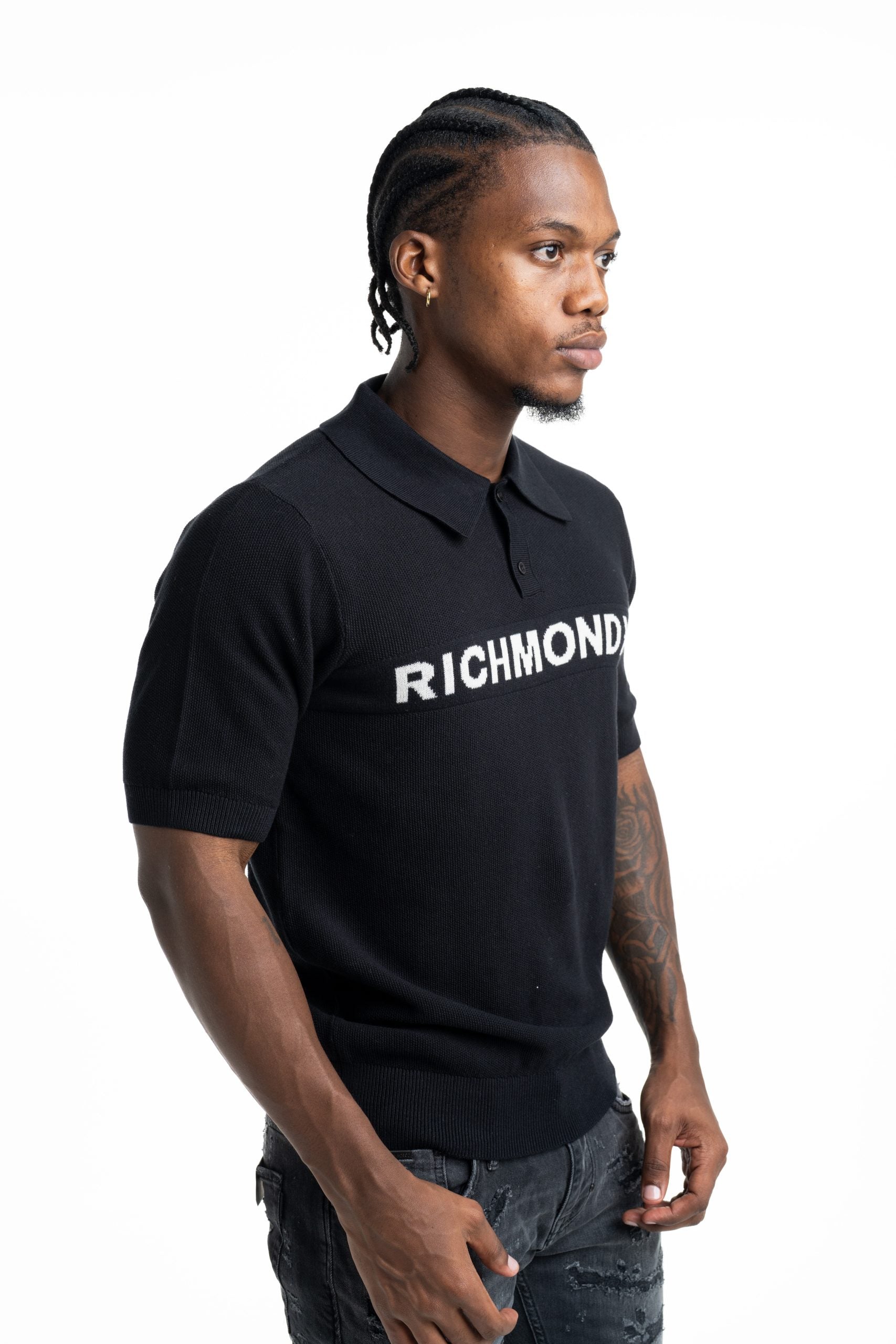John Richmond Men's Kawim Polo | UMP26016POIR-Black