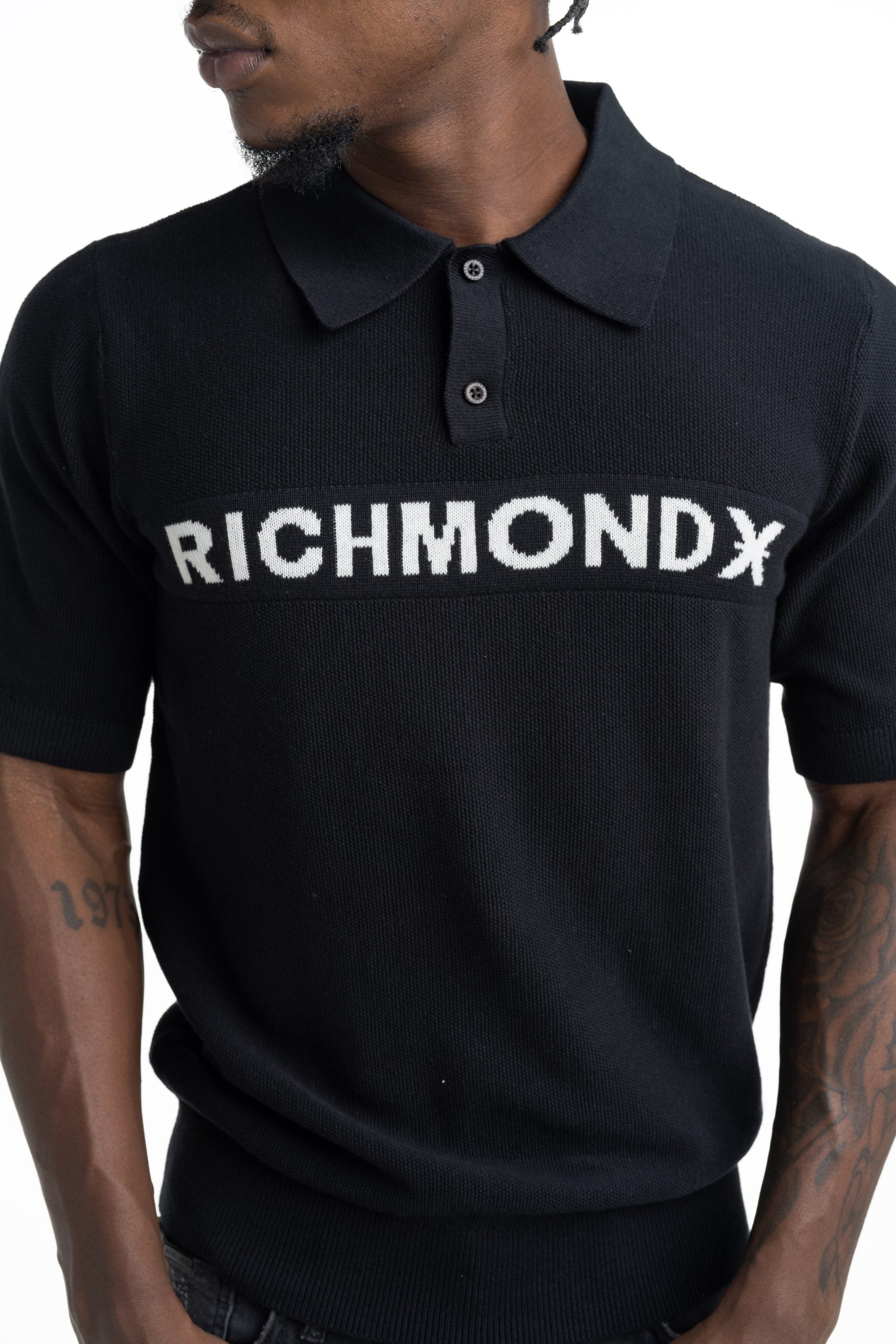 John Richmond Men's Kawim Polo | UMP26016POIR-Black