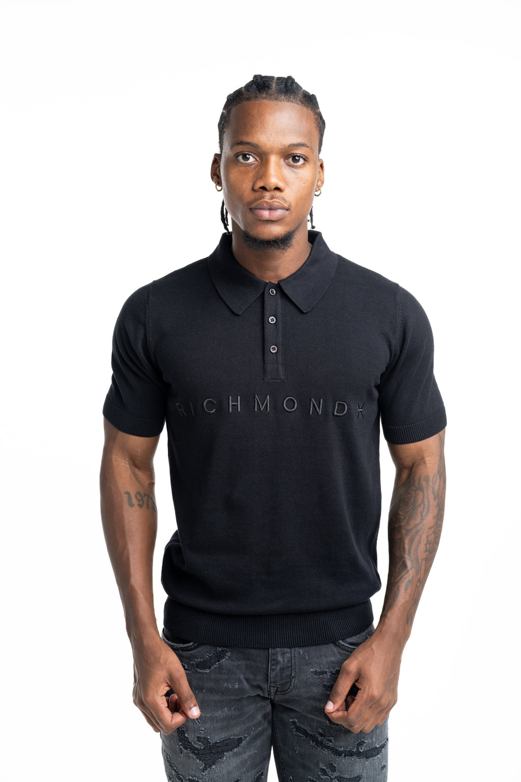 John Richmond Men's Sehudi Polo | UMP26056POIR-Black