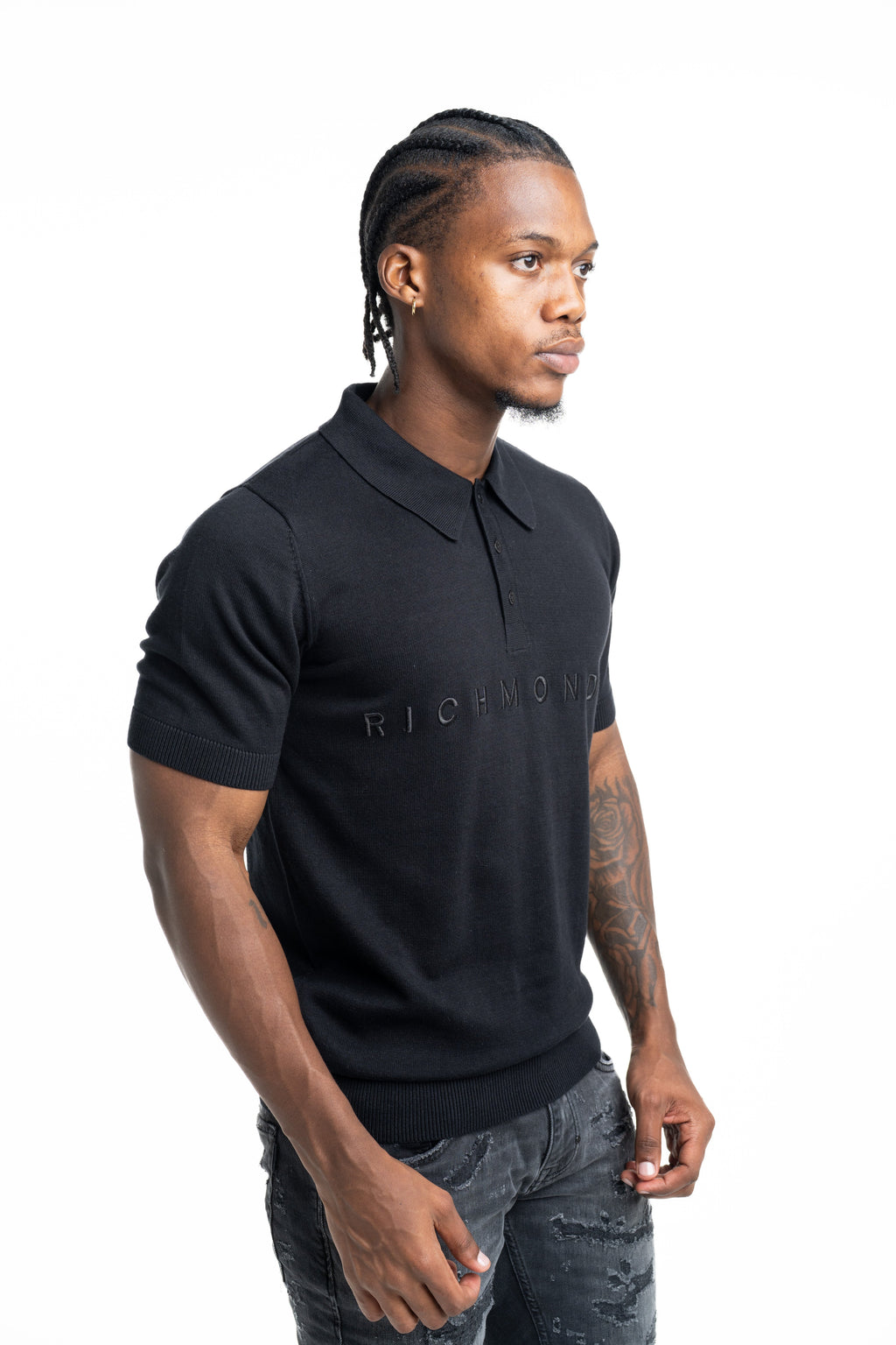 John Richmond Men's Sehudi Polo | UMP26056POIR-Black