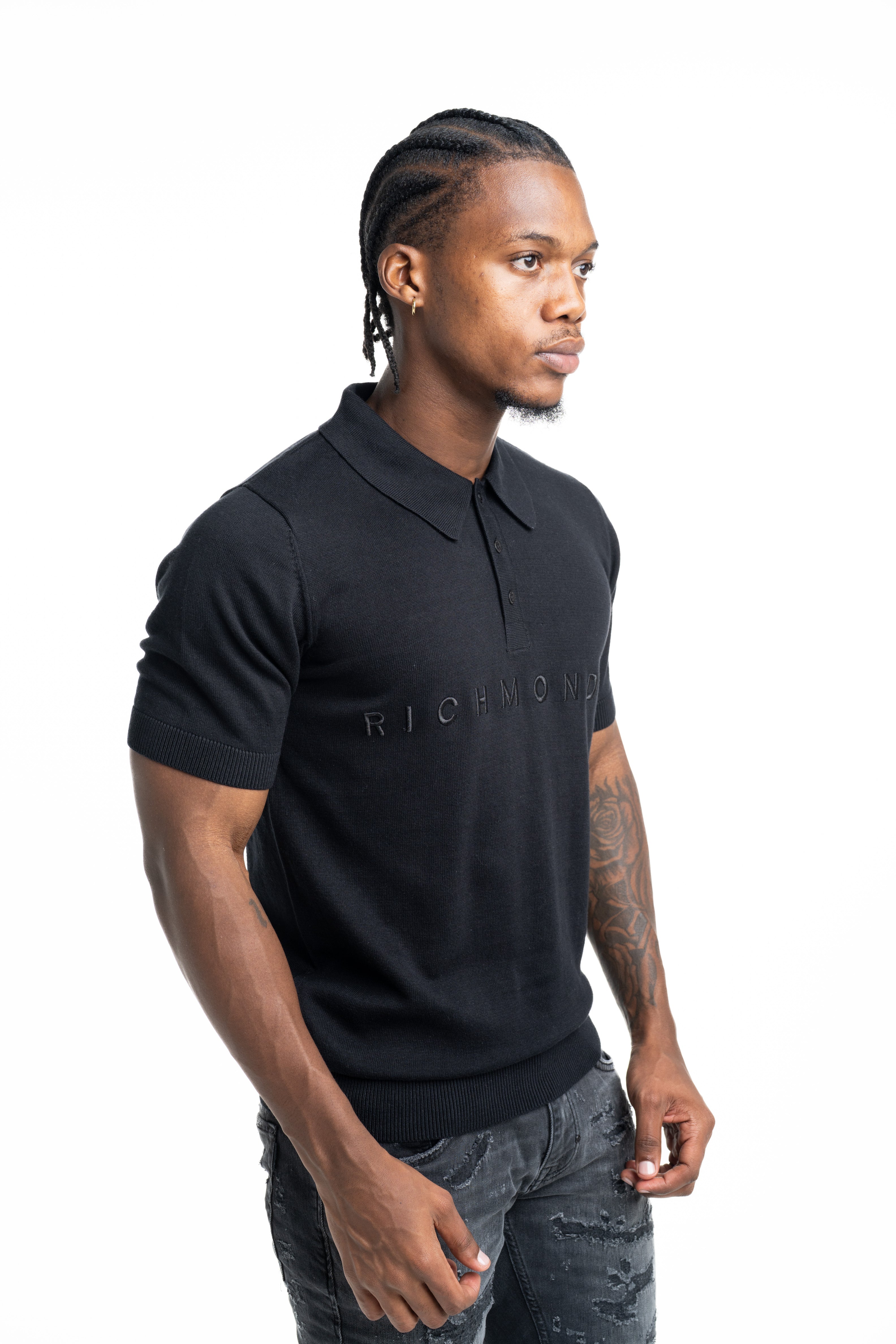 John Richmond Men's Sehudi Polo | UMP26056POIR-Black