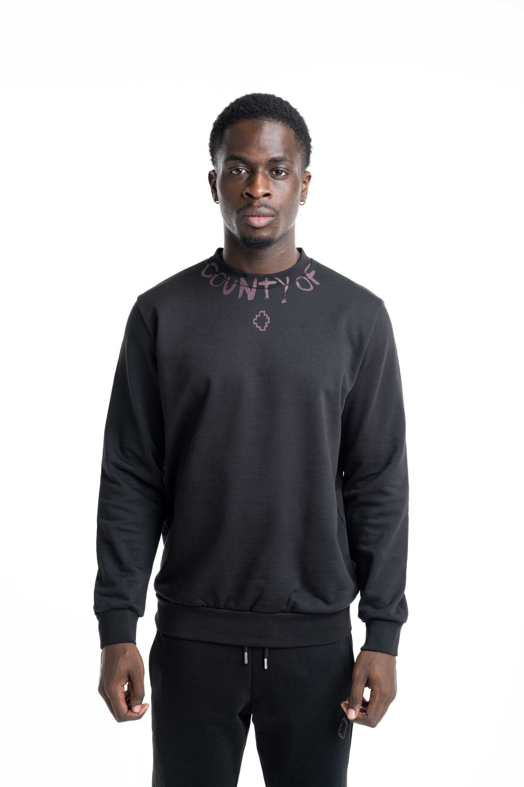 County Of Milan Men's Sweatshirt Black | S6CMMASW088-110
