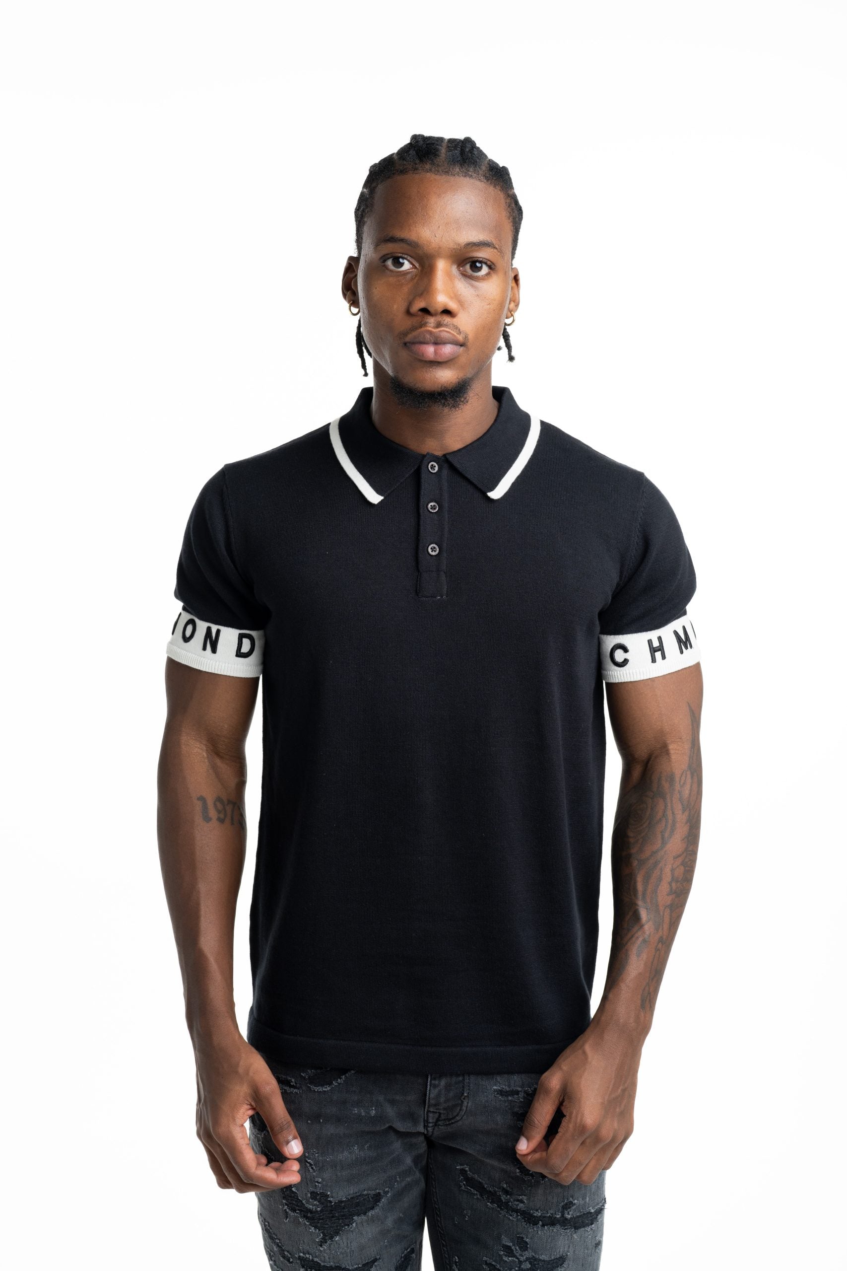 John Richmond Men's Haddik Polo | UMP26007POIR-Black