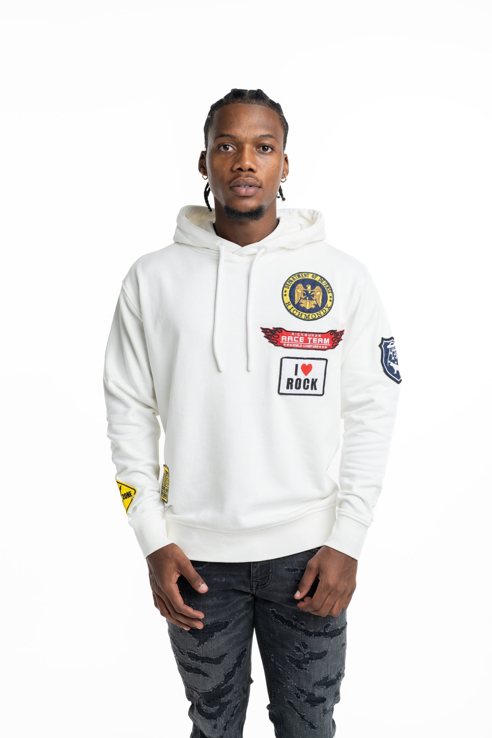 John Richmond Men's Tubal Sweatshirt (Hoodie) | UMP26243FEGKF-Off White