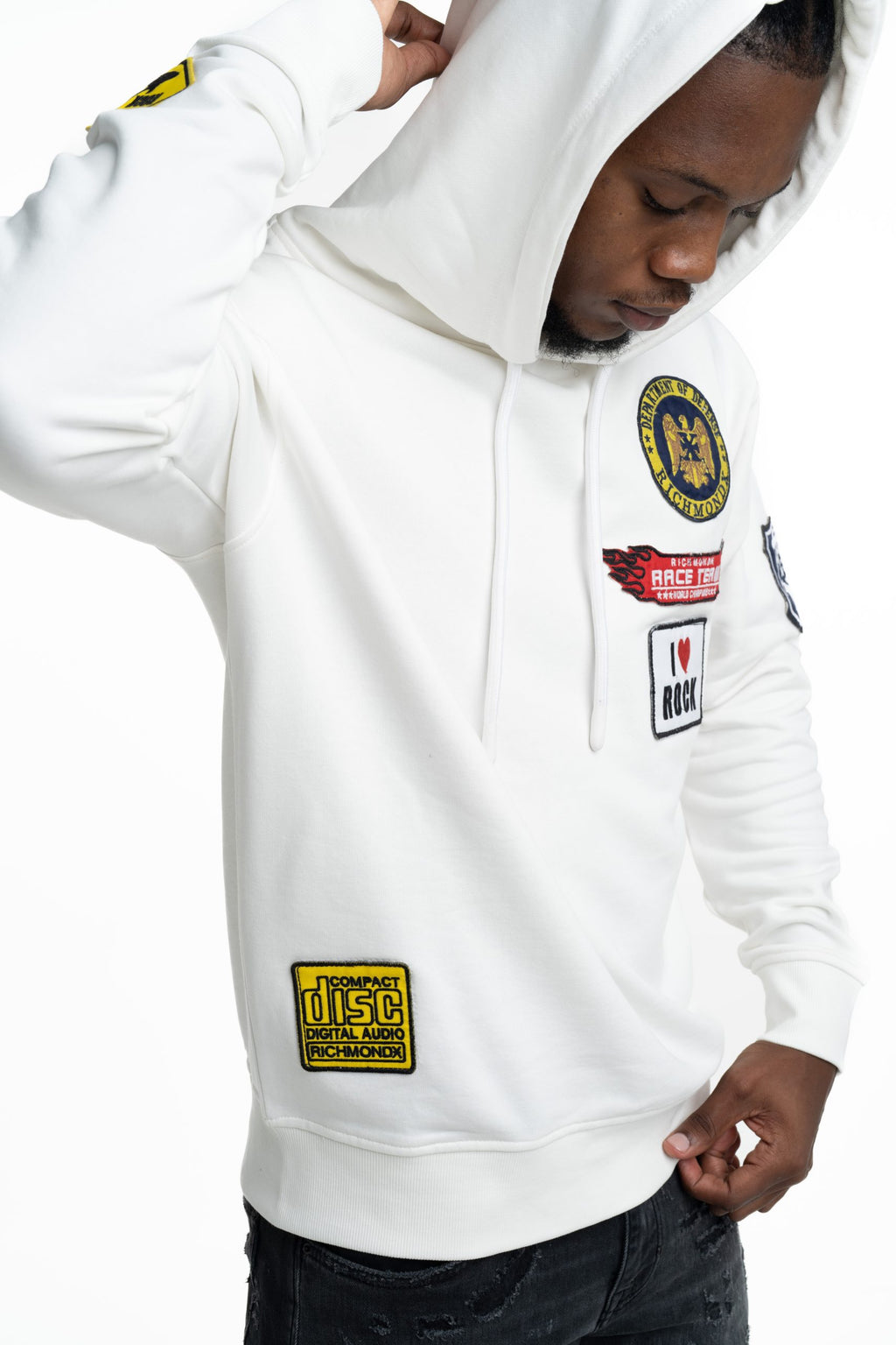 John Richmond Men's Tubal Sweatshirt (Hoodie) | UMP26243FEGKF-Off White