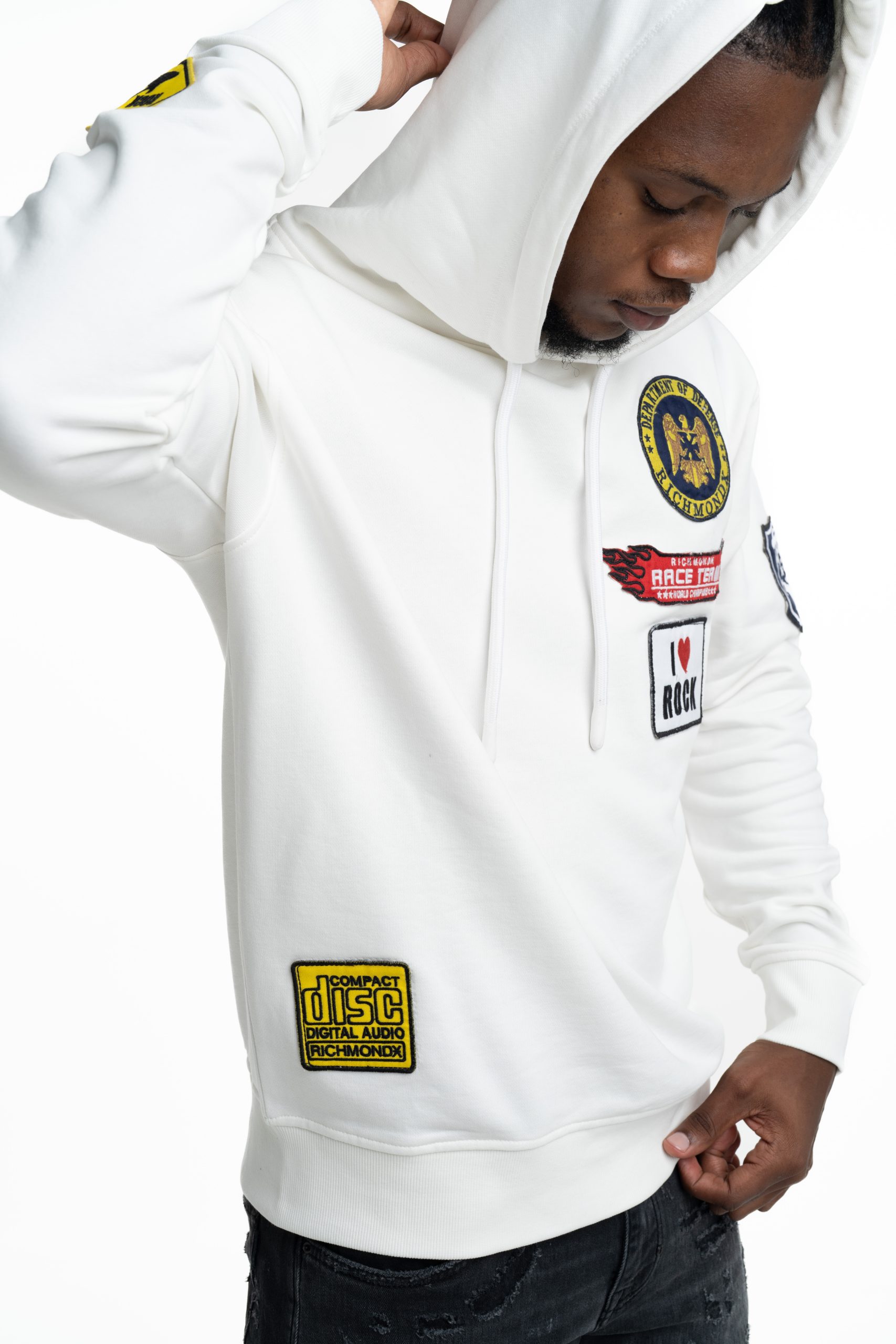 John Richmond Men's Tubal Sweatshirt (Hoodie) | UMP26243FEGKF-Off White