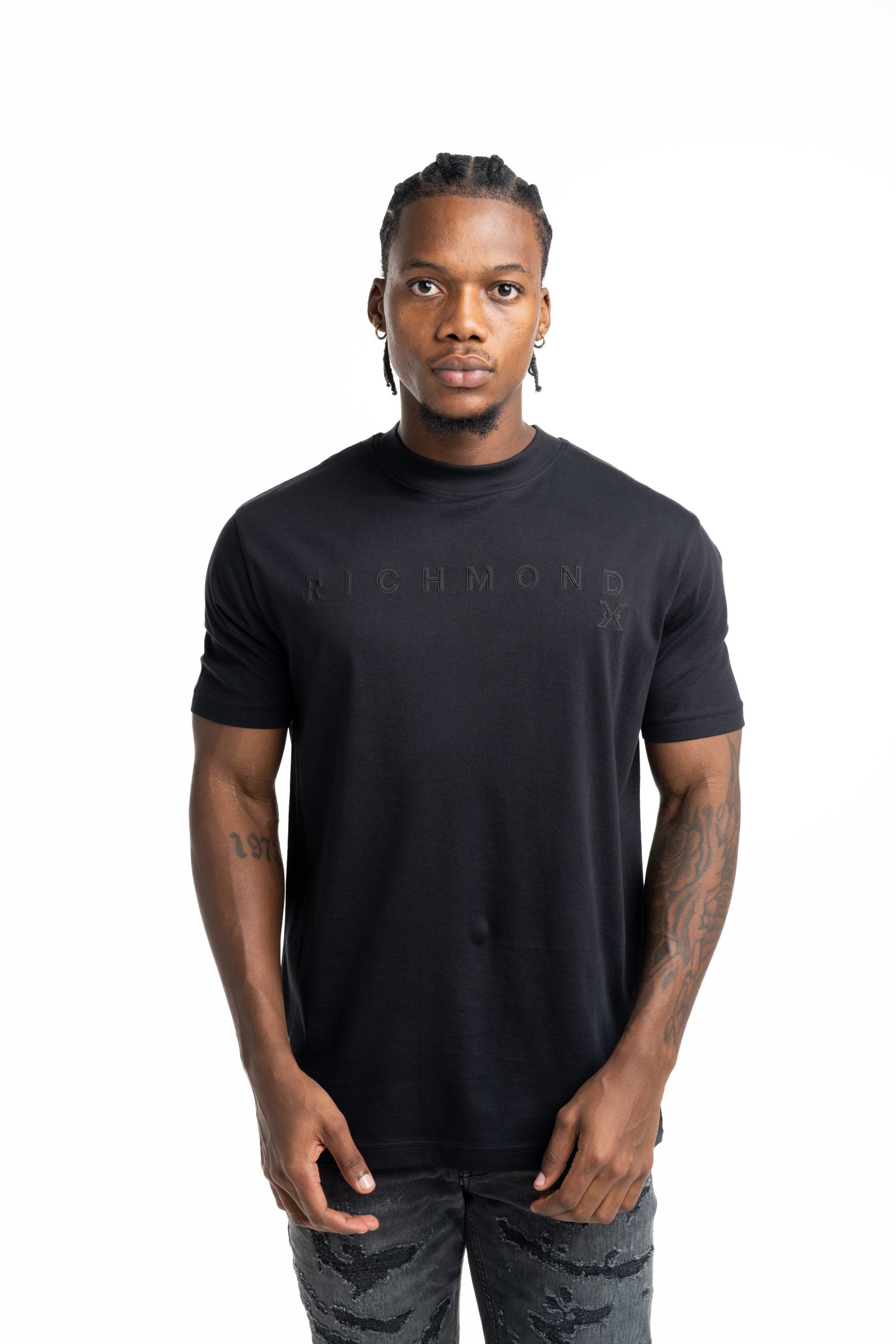 John Richmond Men's Miens Over T Shirt | UMP26012TSCKL-Black