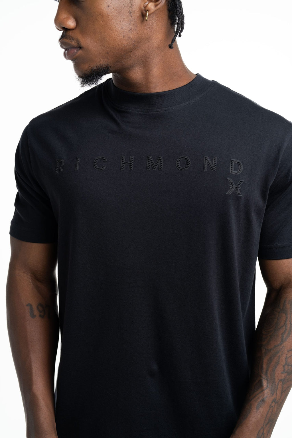 John Richmond Men's Miens Over T Shirt | UMP26012TSCKL-Black