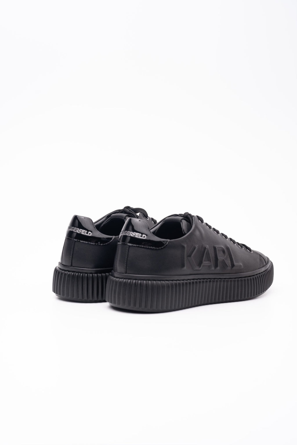Karl Lagerfeld Men's Kaprika Geometrikarl Logo Black Lthr | KL24225-000