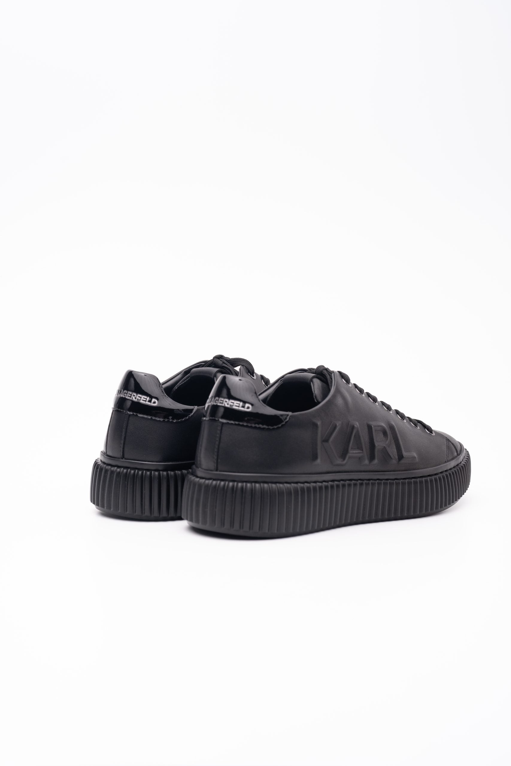 Karl Lagerfeld Men's Kaprika Geometrikarl Logo Black Lthr | KL24225-000