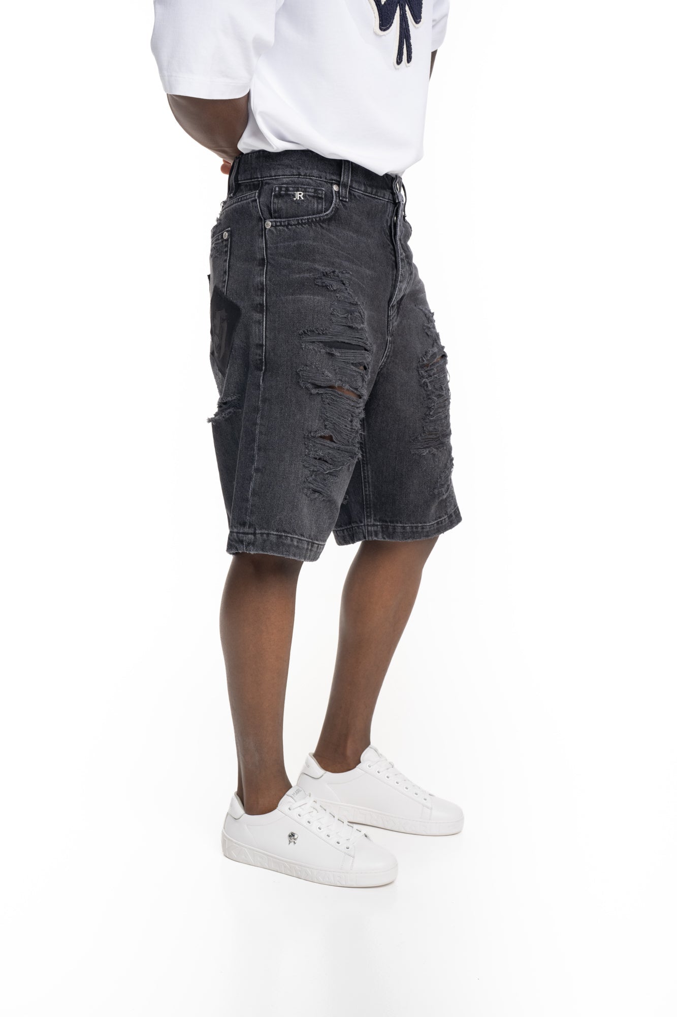 John Richmond Mens Bermuda Denim Omil | RMP26022BEI5-Black0