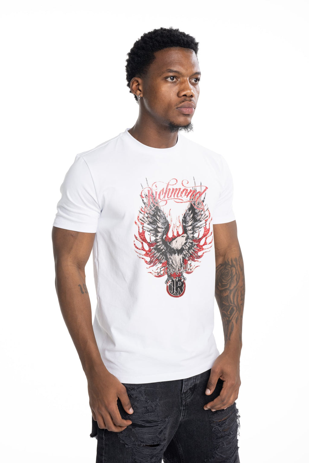 John Richmond Mens T Shirt Pillai (Regular) | RMP26299TSM9-White