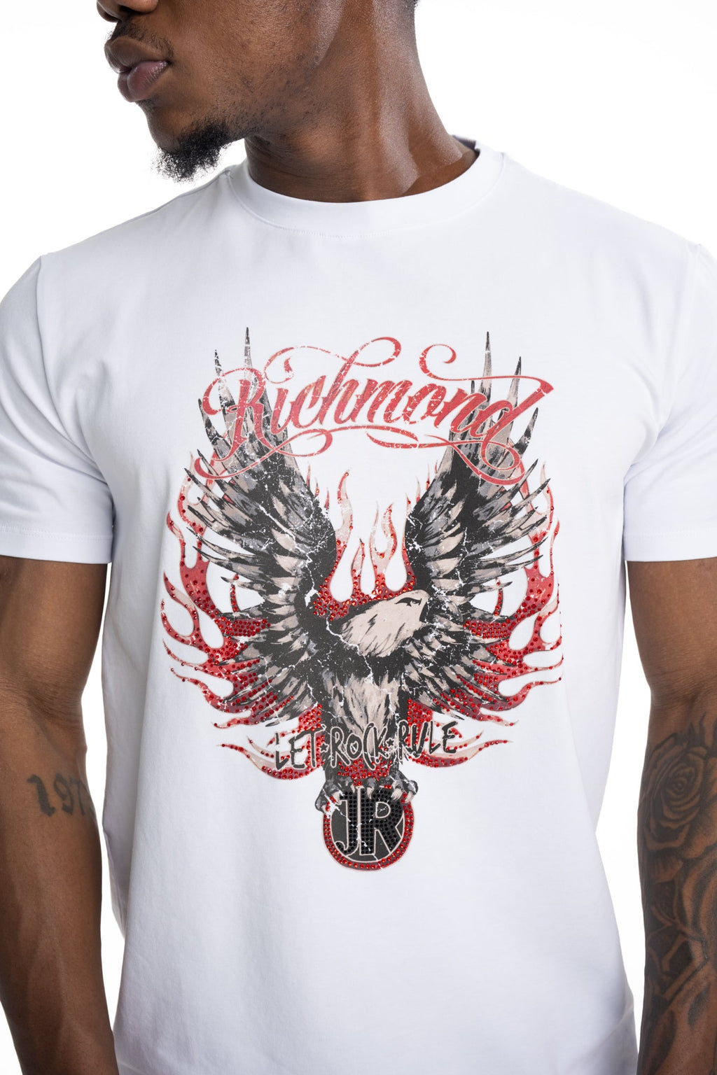 John Richmond Mens T Shirt Pillai (Regular) | RMP26299TSM9-White