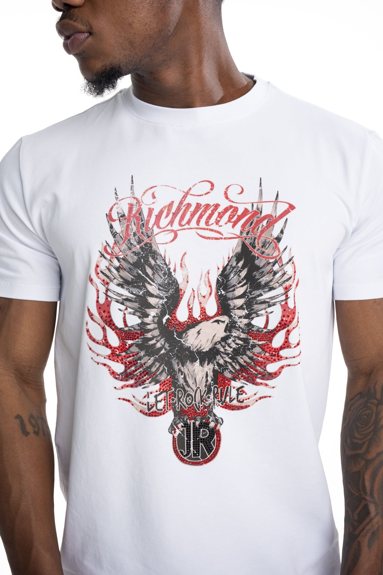 John Richmond Mens T Shirt Pillai (Regular) | RMP26299TSM9-White