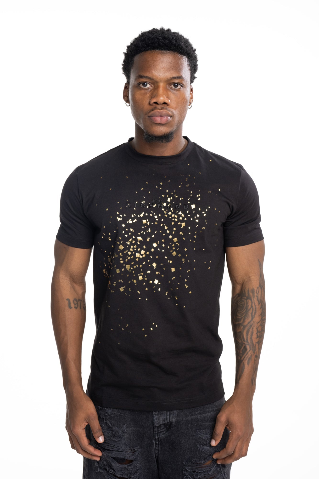 John Richmond Mens T Shirt Sivep (Regular) | RMP26102TSMT-Black