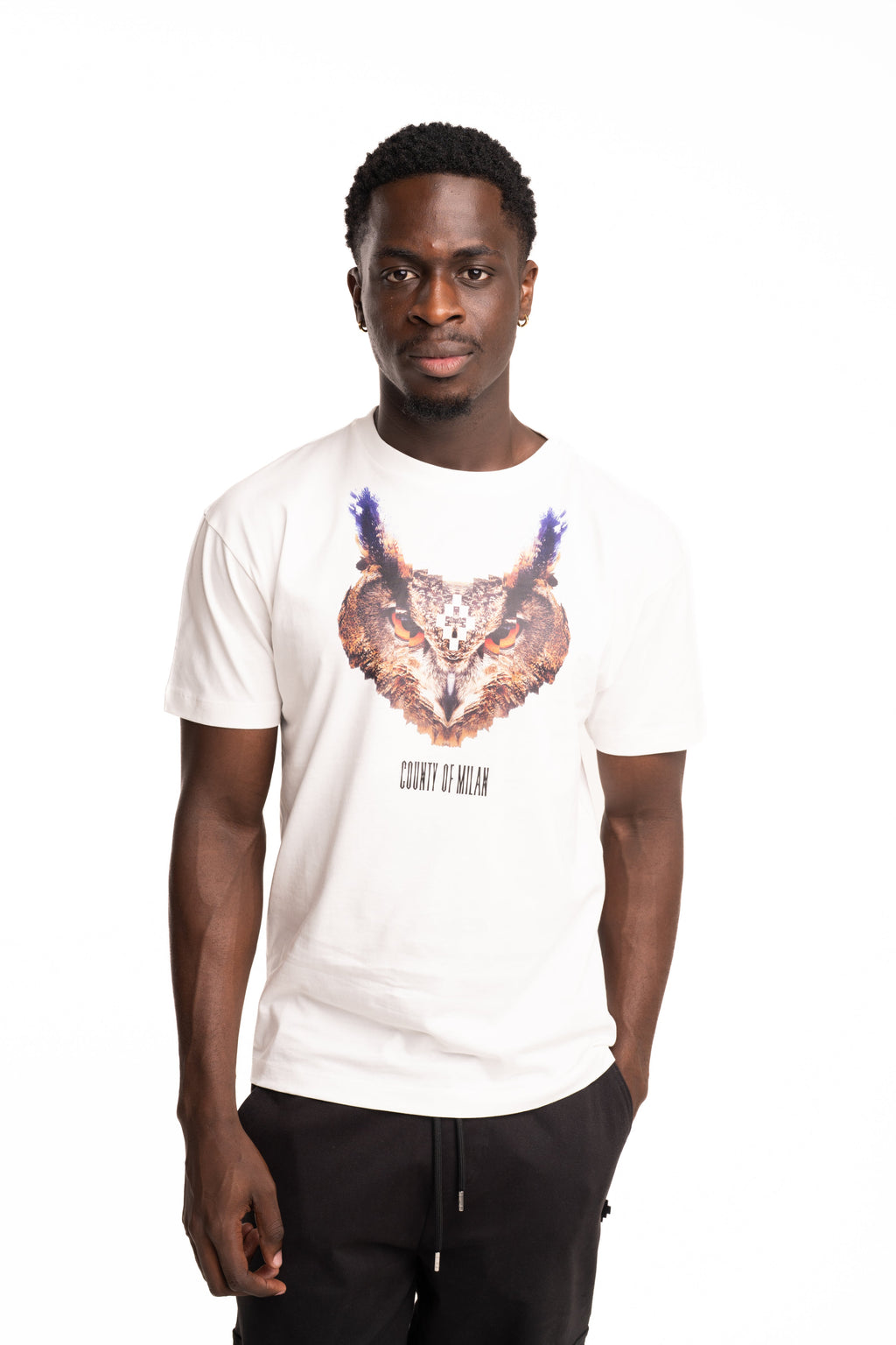 County Of Milan Men's Jersey T Shirt Off White | F5CAMATH051-002
