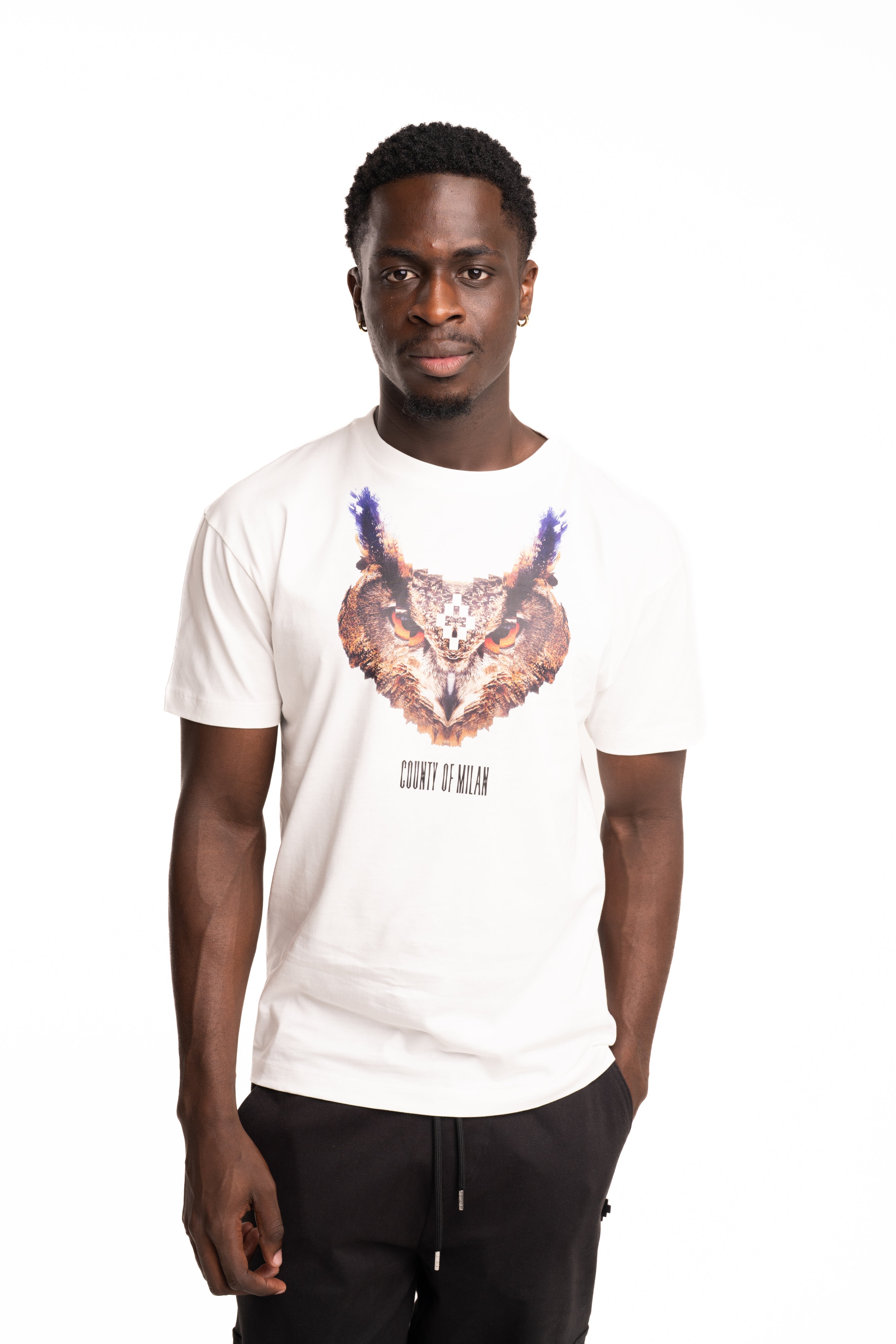 County Of Milan Men's Jersey T Shirt Off White | F5CAMATH051-002