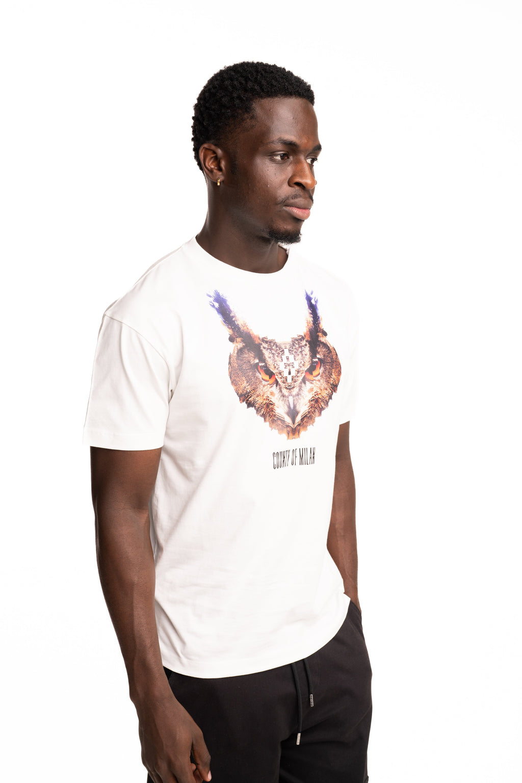 County Of Milan Men's Jersey T Shirt Off White | F5CAMATH051-002