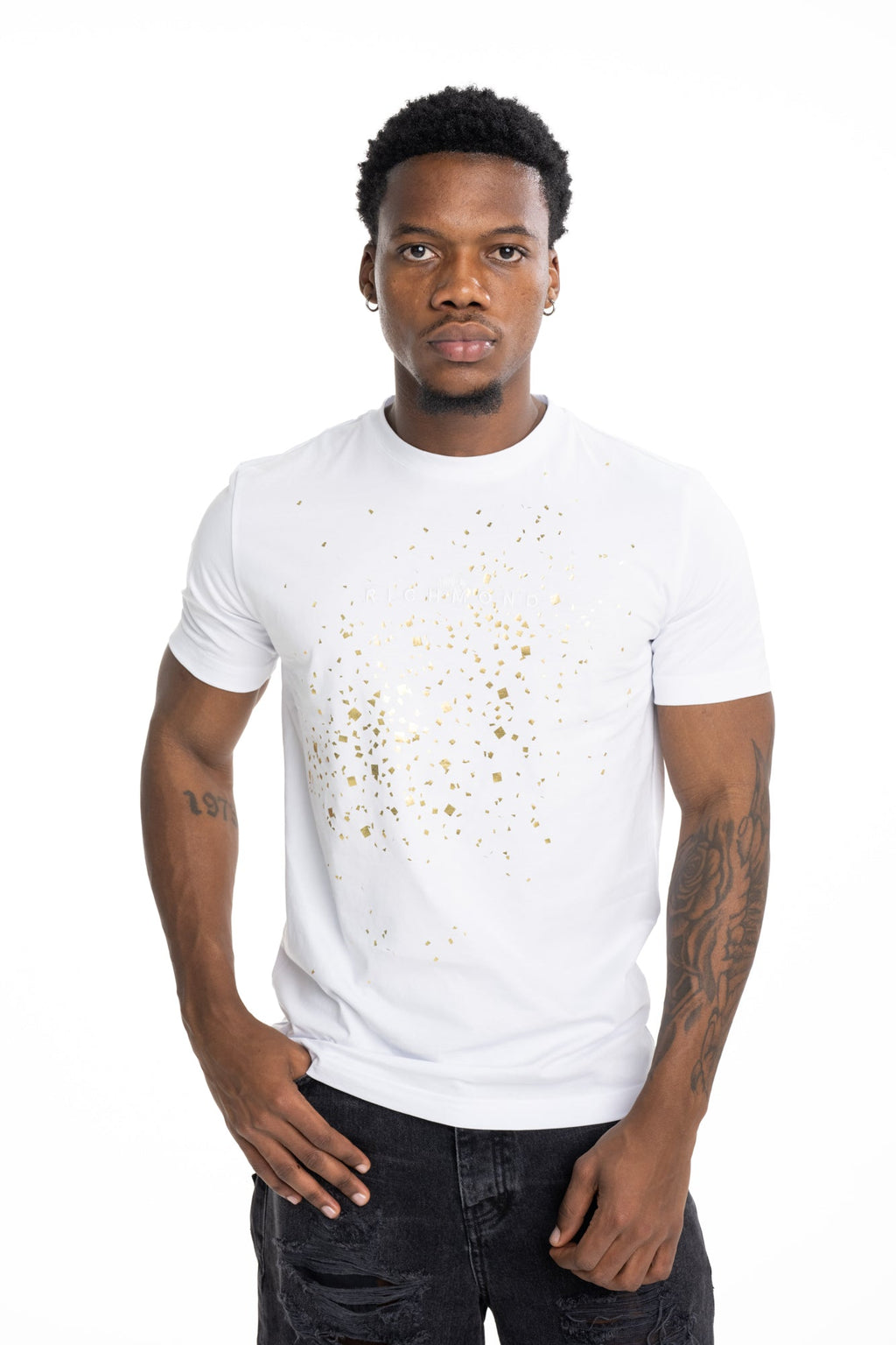 John Richmond Mens T Shirt Sivep (Regular) | RMP26102TSMT-White