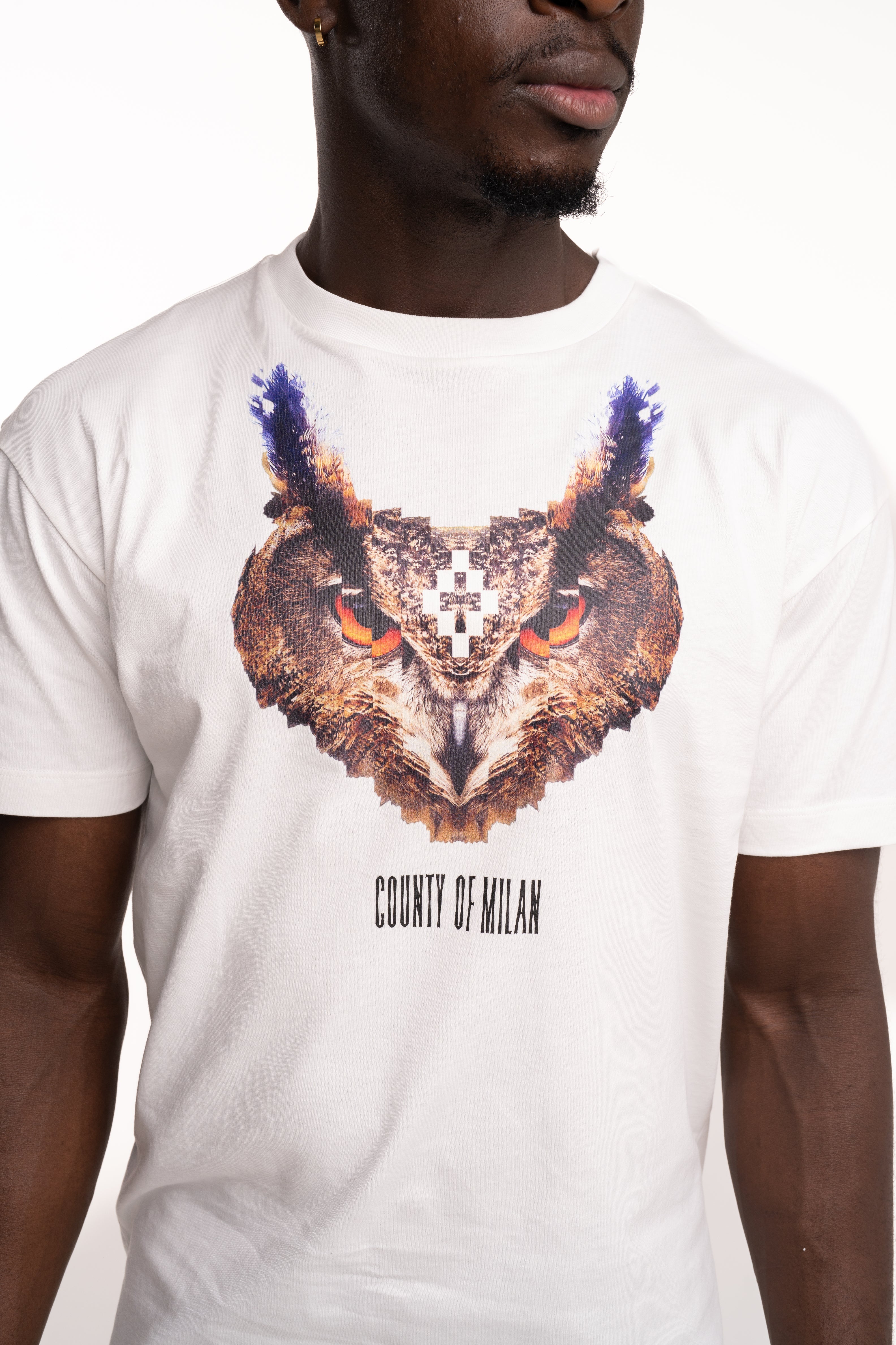 County Of Milan Men's Jersey T Shirt Off White | F5CAMATH051-002