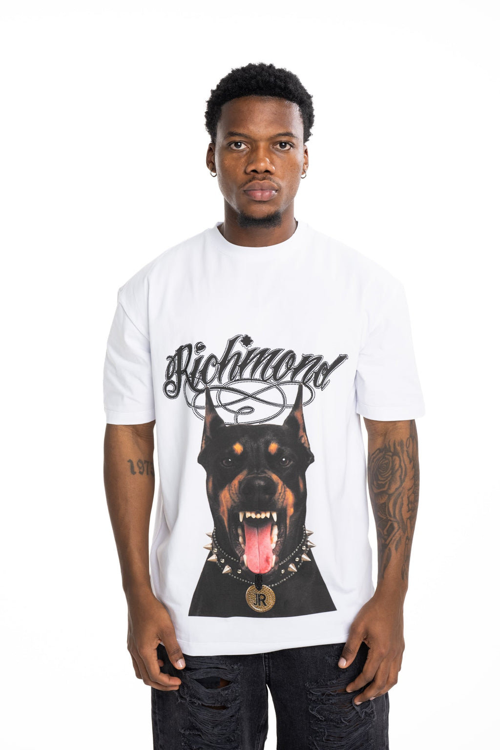 John Richmond Men's T Shirt Illapa (Regular) | RMP26301TSM9-White