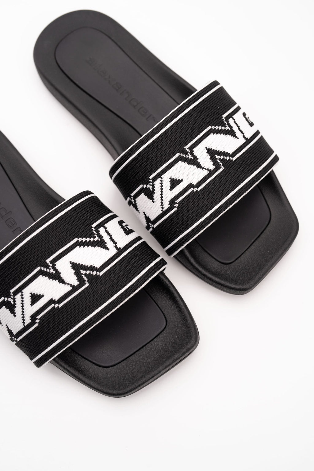 Alexander Wang AW Webbing Pool Slide Black | 30325S002-001