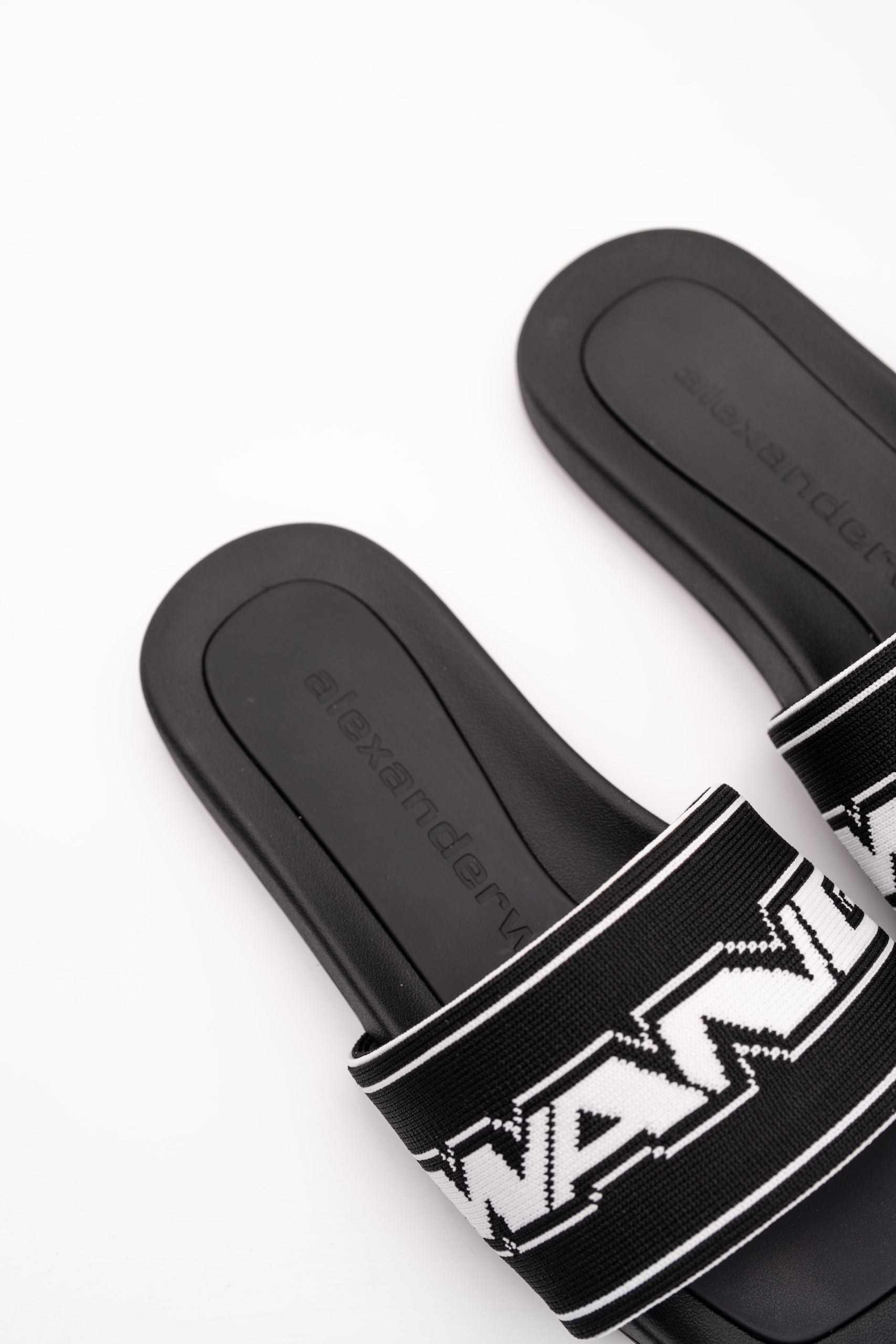 Alexander Wang AW Webbing Pool Slide Black | 30325S002-001