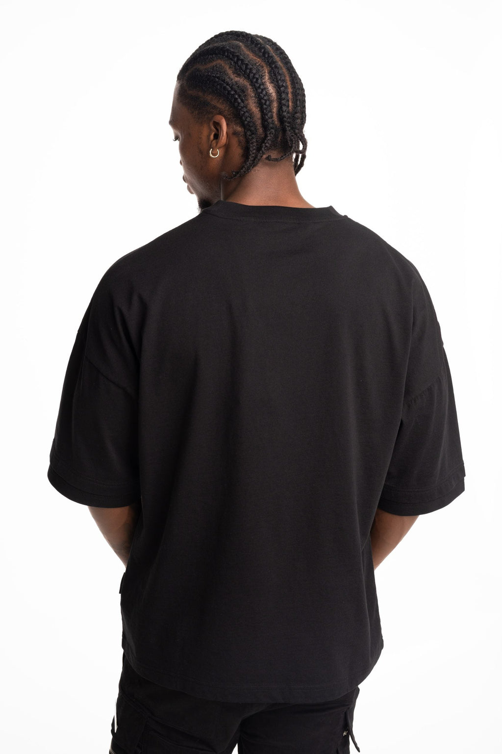 Palm Angels Men's Curved Logo Loose Double Tee | PMAA10QS26JER001-1010