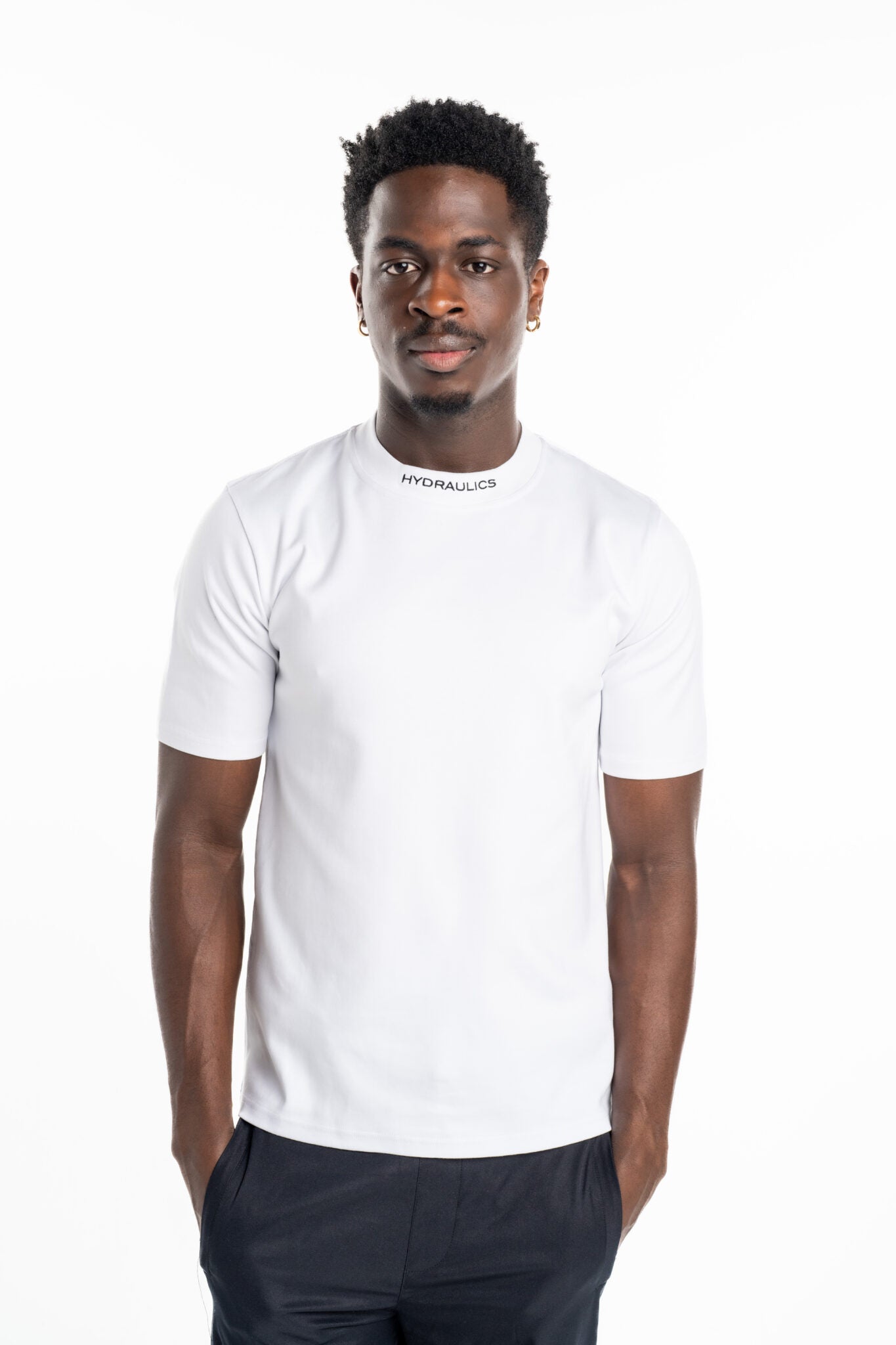 Hydraulics Men's Logo Embroidered Collar Tee White V2