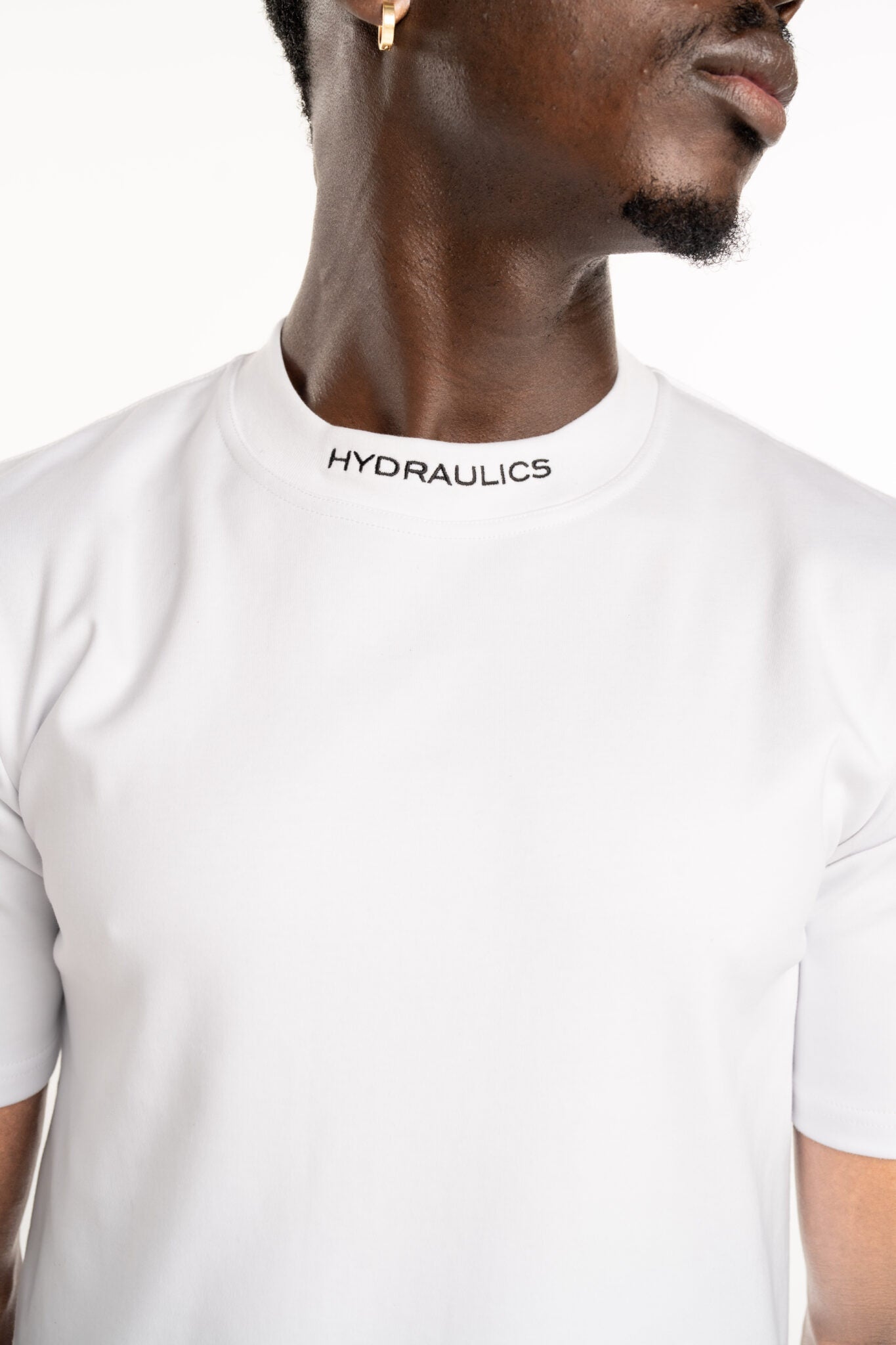 Hydraulics Men's Logo Embroidered Collar Tee White V2
