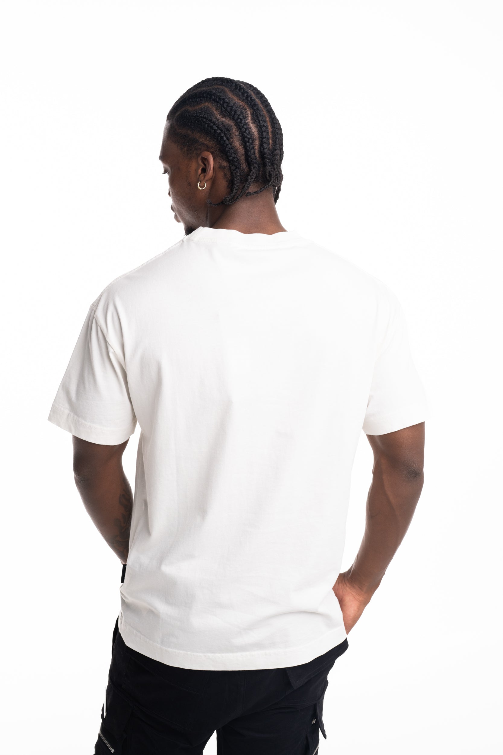 (Core) Palm Angels Men's Neck Logo Regular Tee | PMAA109S26JER008-0310