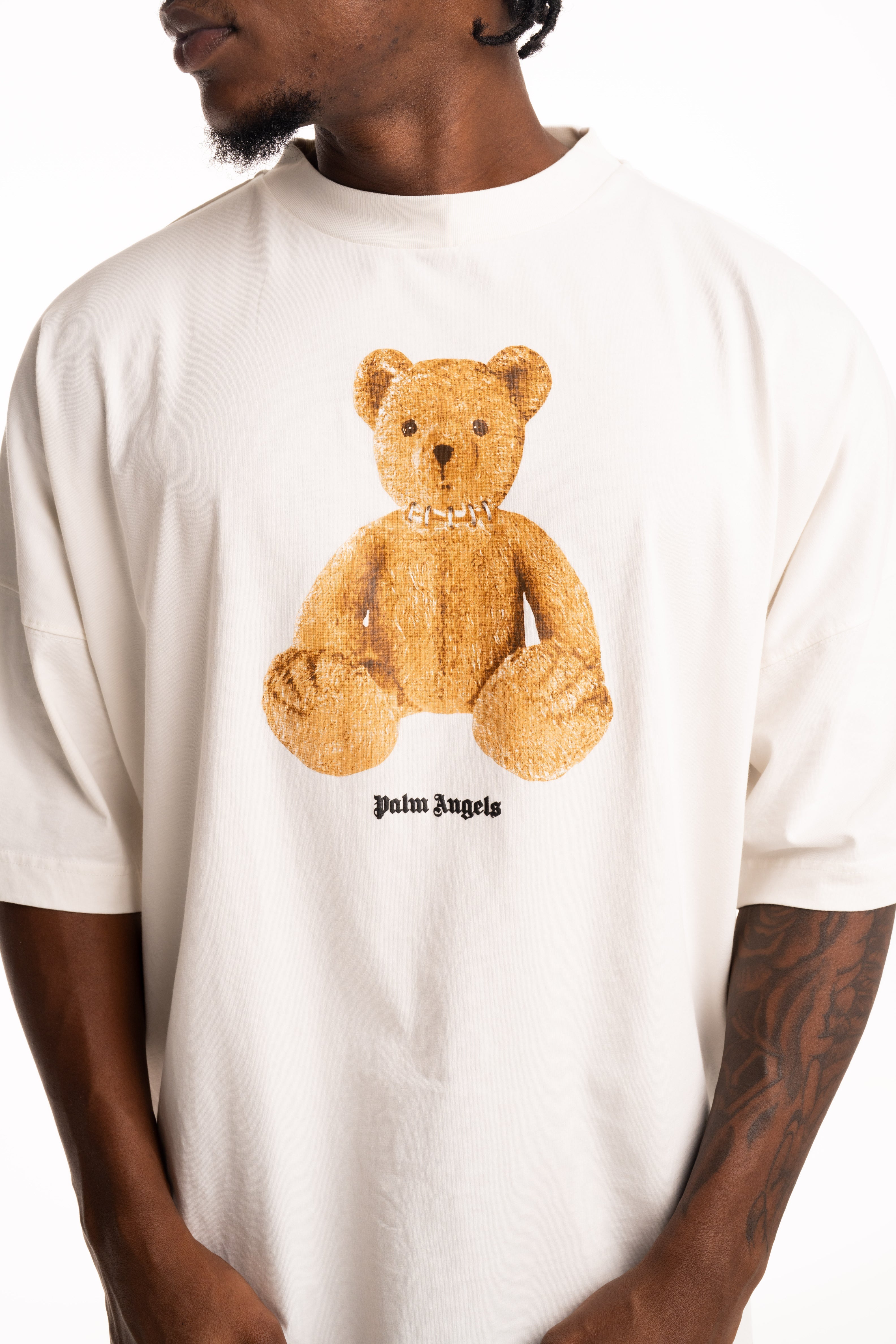 Palm Angels Men's Bear Over Tee | PMAA10BS26JER004-0360