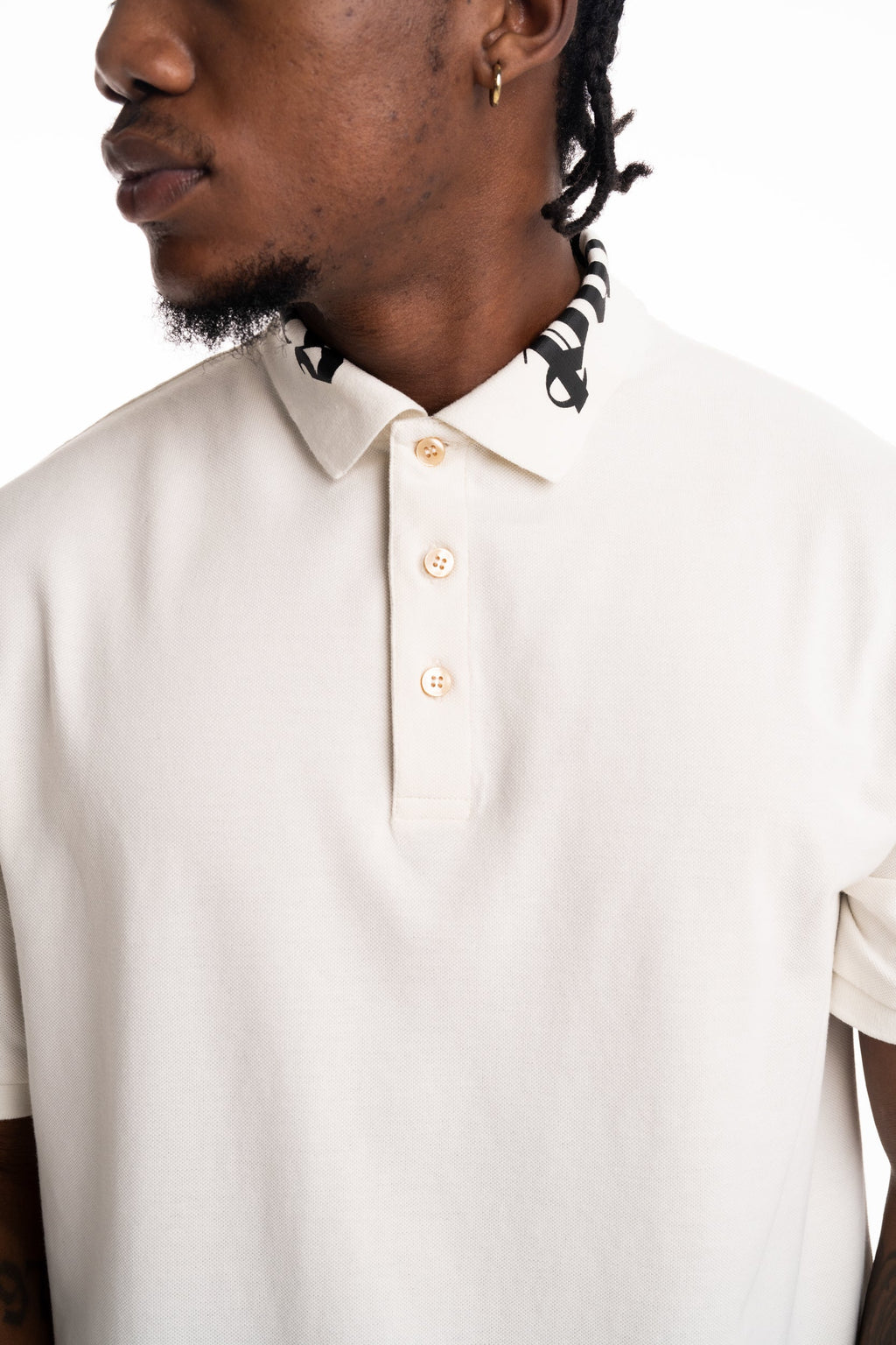 Palm Angels Men's Neck Logo SS Polo | PMGB012S26FAB003-0310