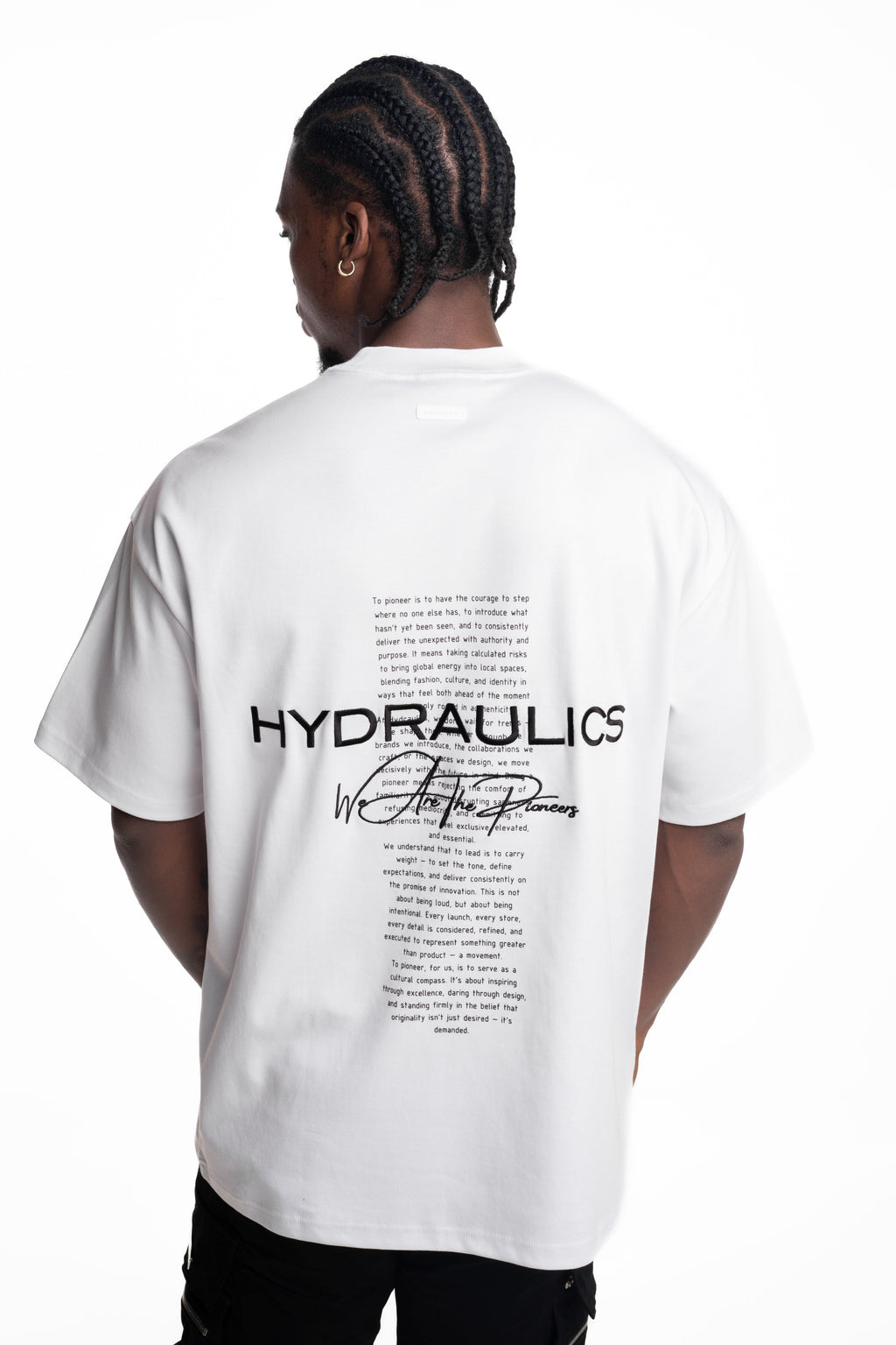Hydraulics We Are The Pioneers Oversized Fit T Shirt White |