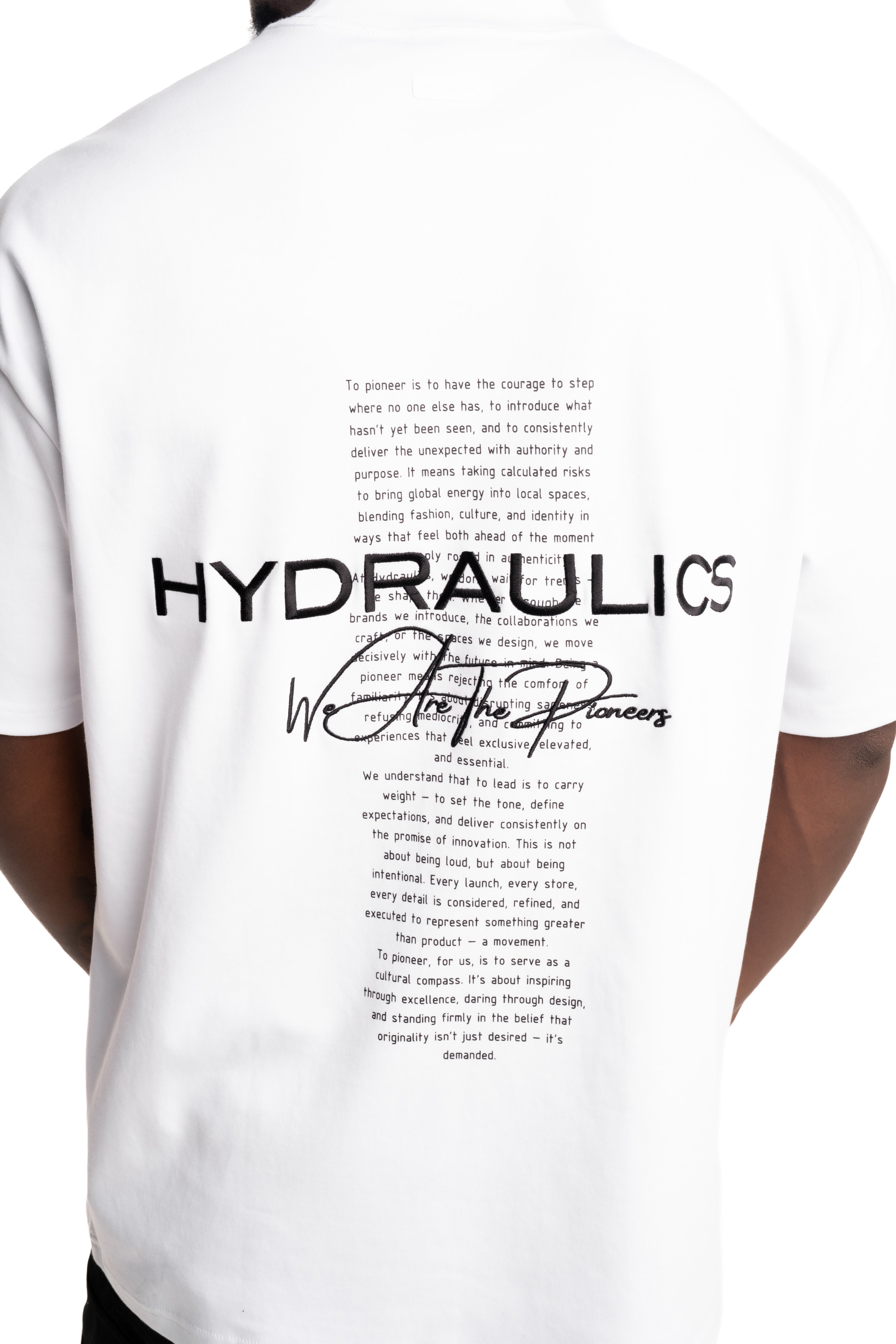 Hydraulics We Are The Pioneers Oversized Fit T Shirt White |