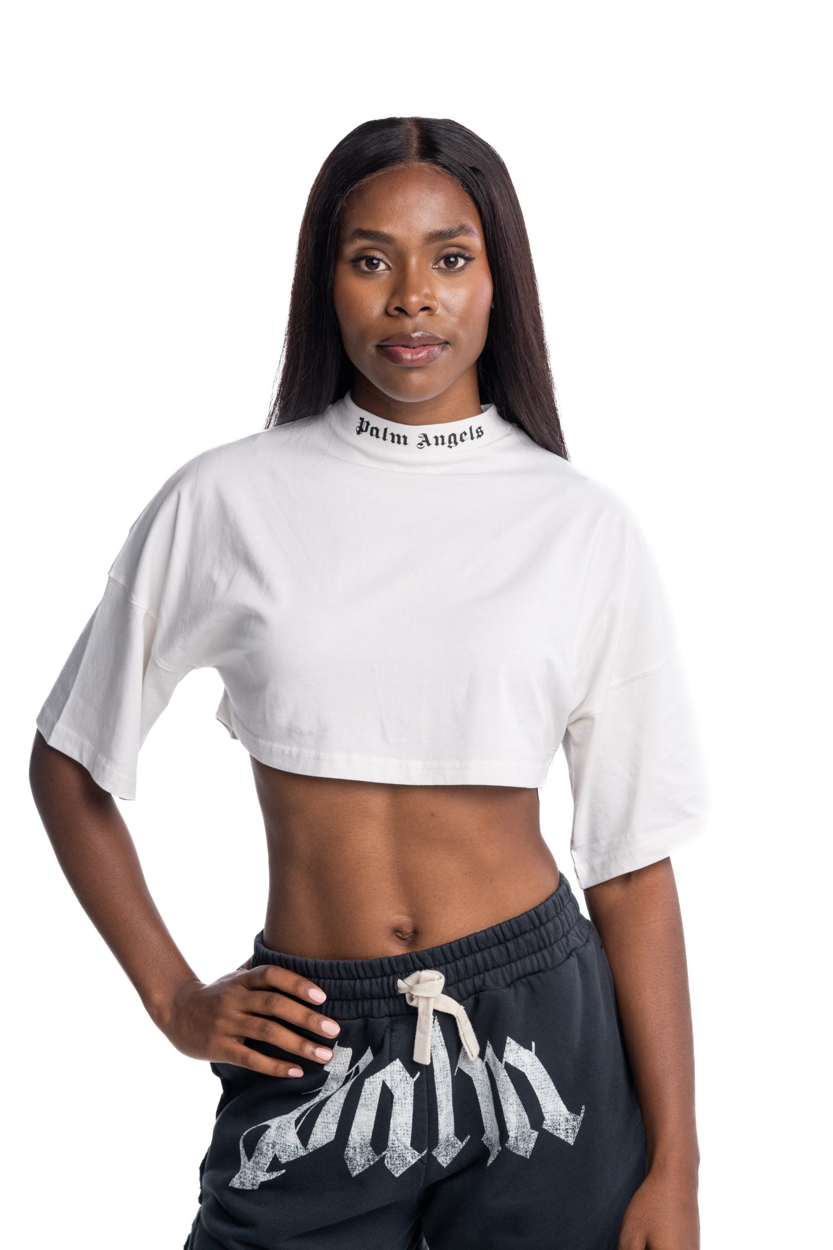 (Core) Palm Angels Ladies Classic Logo Mini Tee | PWAA054S26JER002-0310