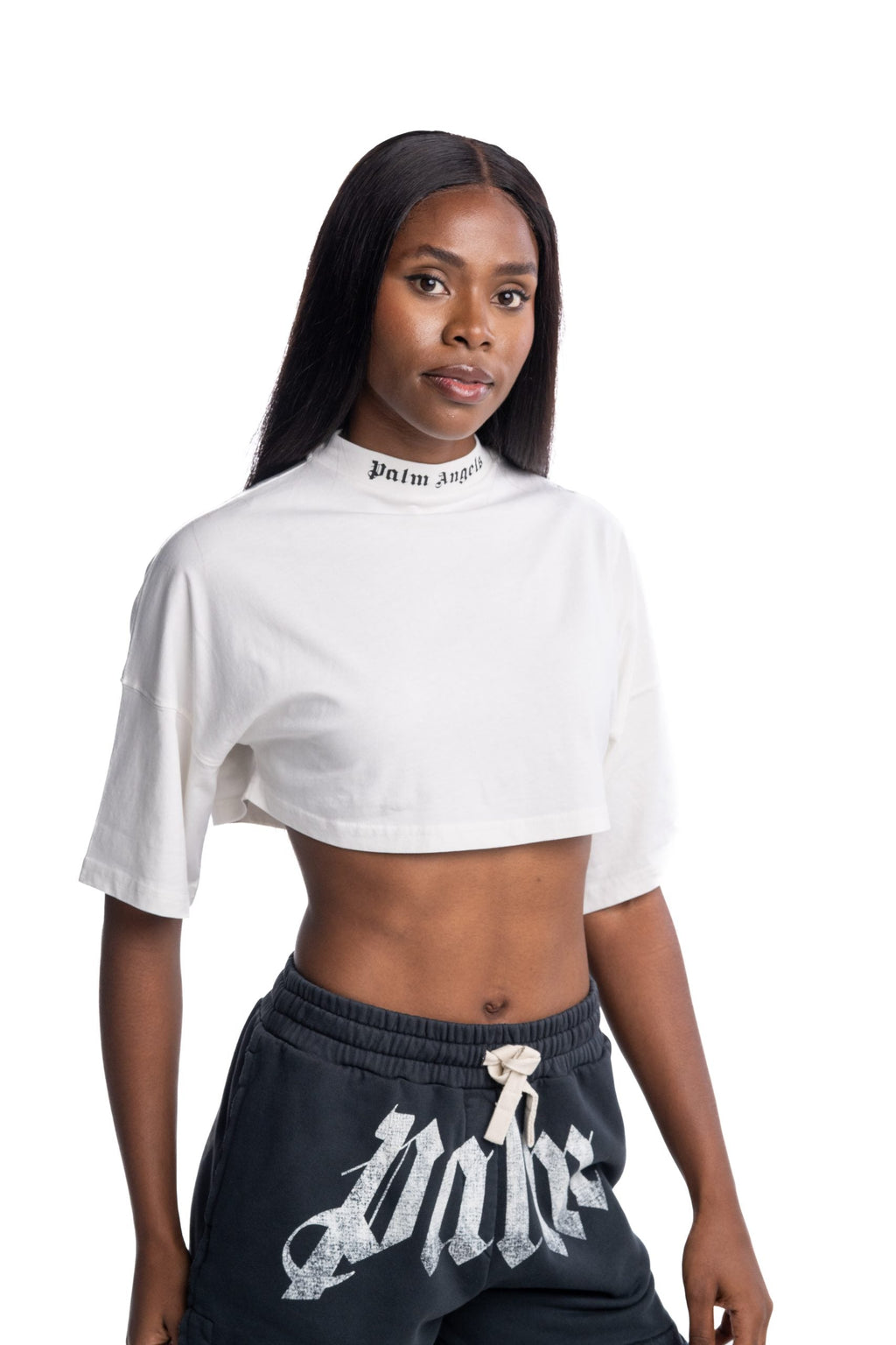 (Core) Palm Angels Ladies Classic Logo Mini Tee | PWAA054S26JER002-0310