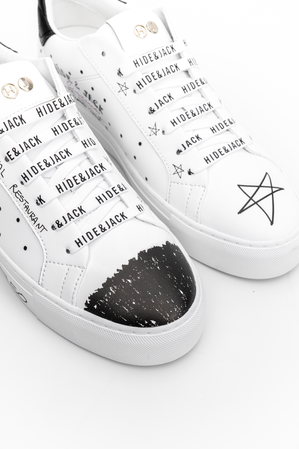 (Core) Hide & Jack Men's Essence Serigrafia Low Top Sneaker Cinema Edition White