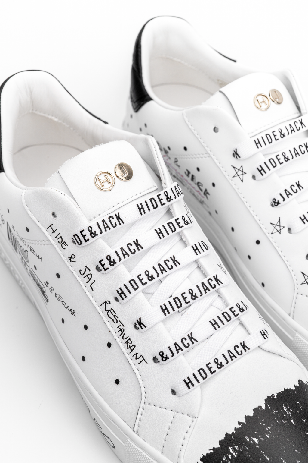 (Core) Hide & Jack Men's Essence Serigrafia Low Top Sneaker Cinema Edition White