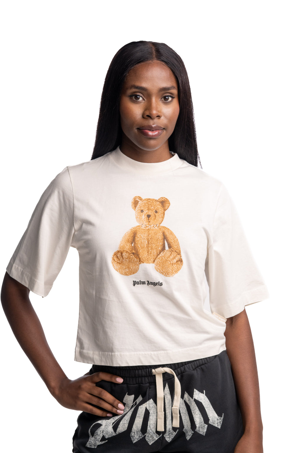 Palm Angels Ladies Bear Boxy Tee | PWAA079S26JER006-0360