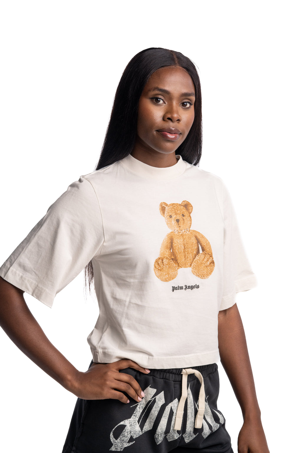 Palm Angels Ladies Bear Boxy Tee | PWAA079S26JER006-0360