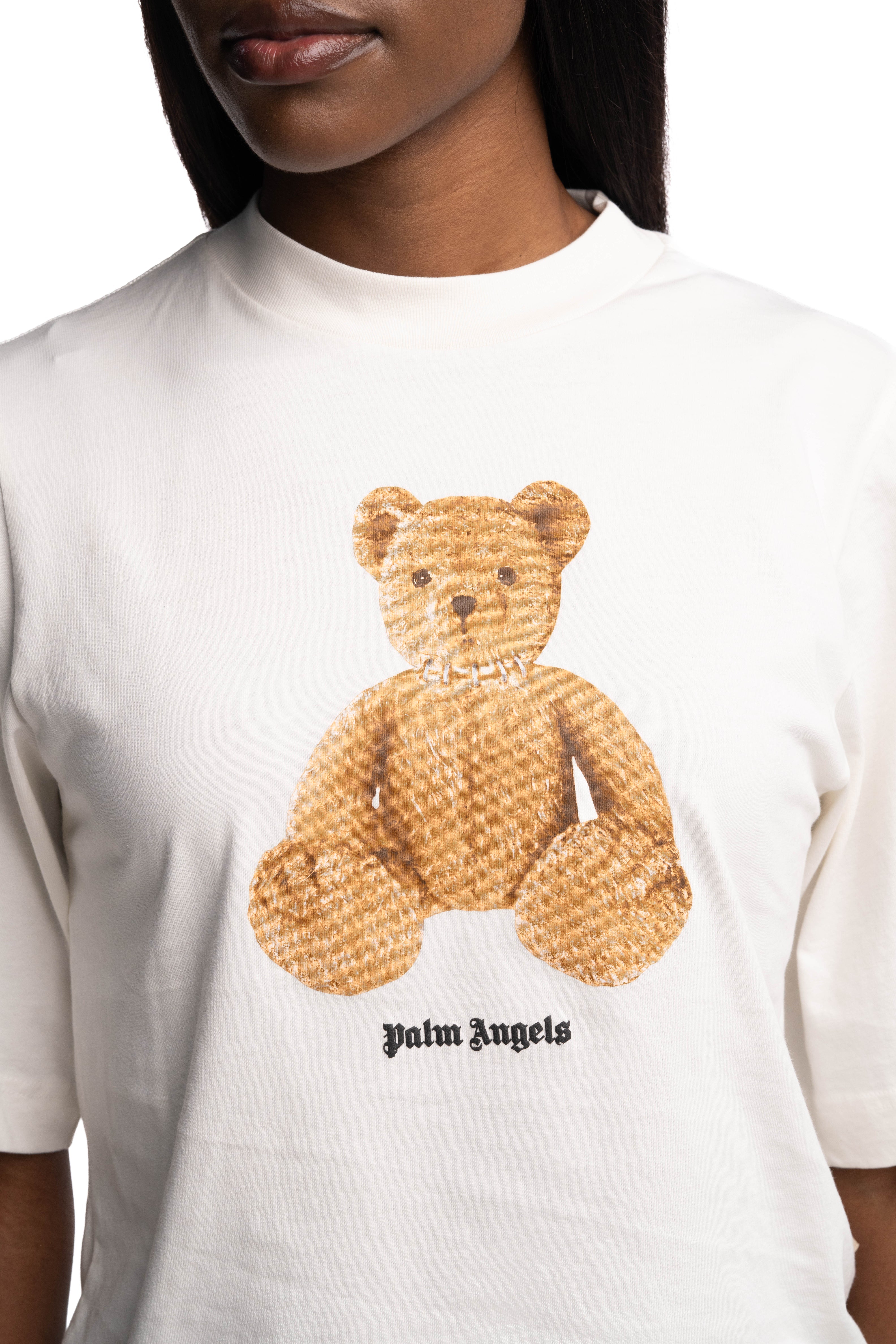 Palm Angels Ladies Bear Boxy Tee | PWAA079S26JER006-0360
