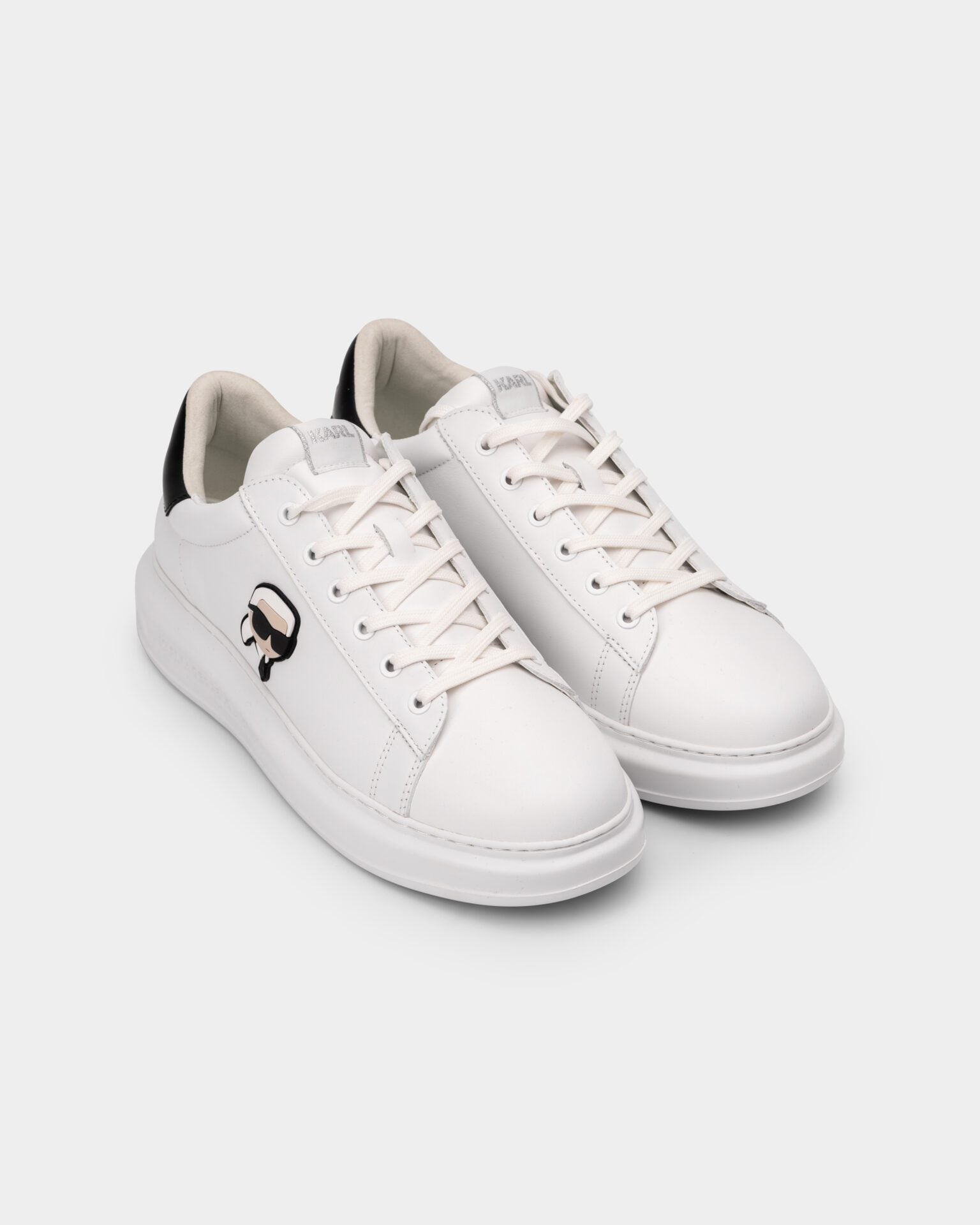 (Core) Karl Lagerfeld Men's Kapri NFT Lo Lace Sneaker White Lthr KL52530N 011