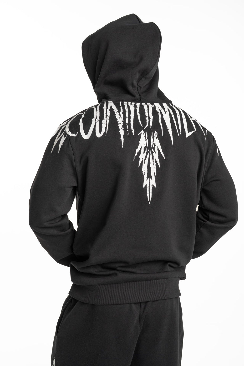 County of Milan Men's Zip Hoodie Black | S6CMMAZH001-Black