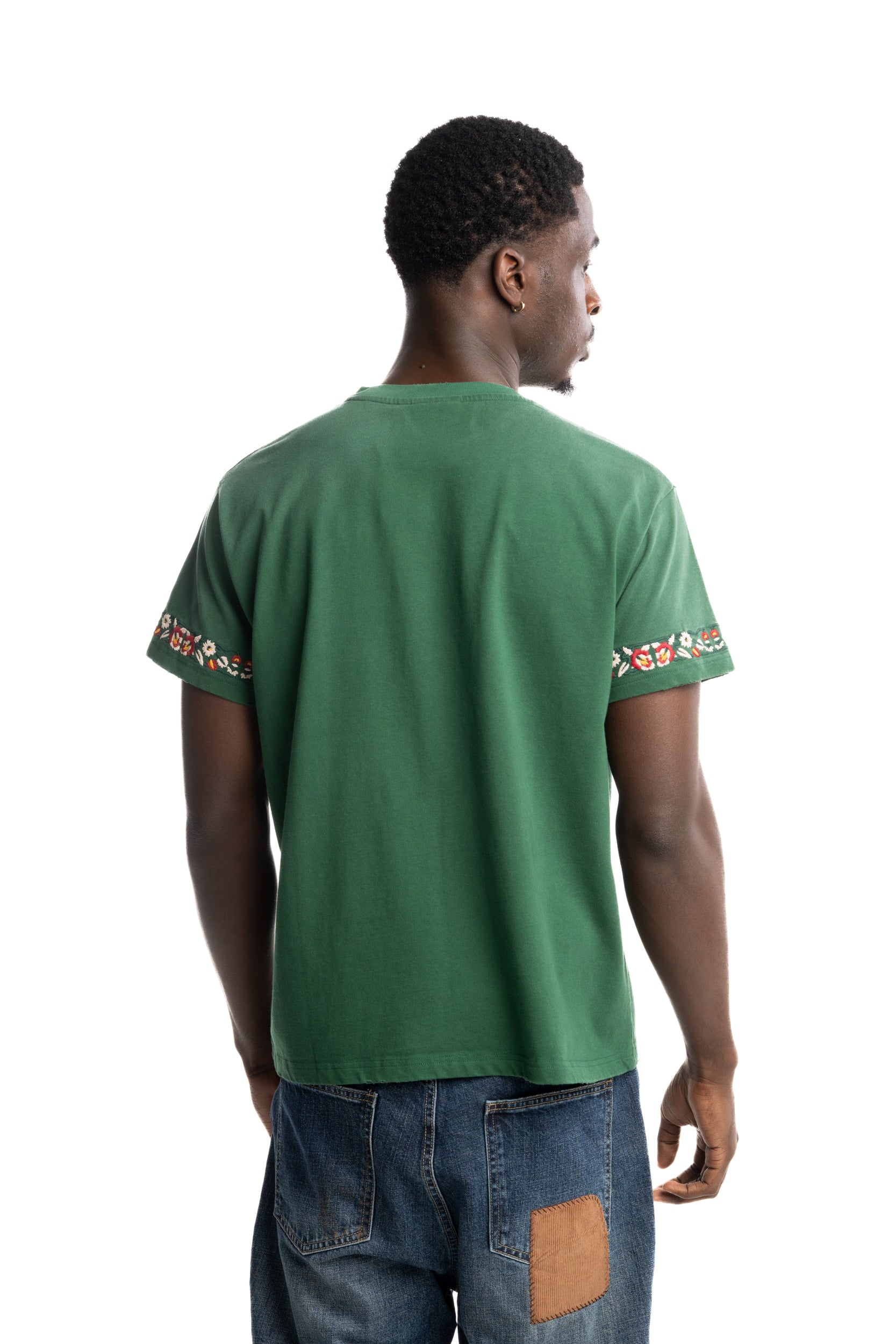 Found Men's Embroidered Horde Equine Tee Washed Forest | FOSS26TT11012-6366