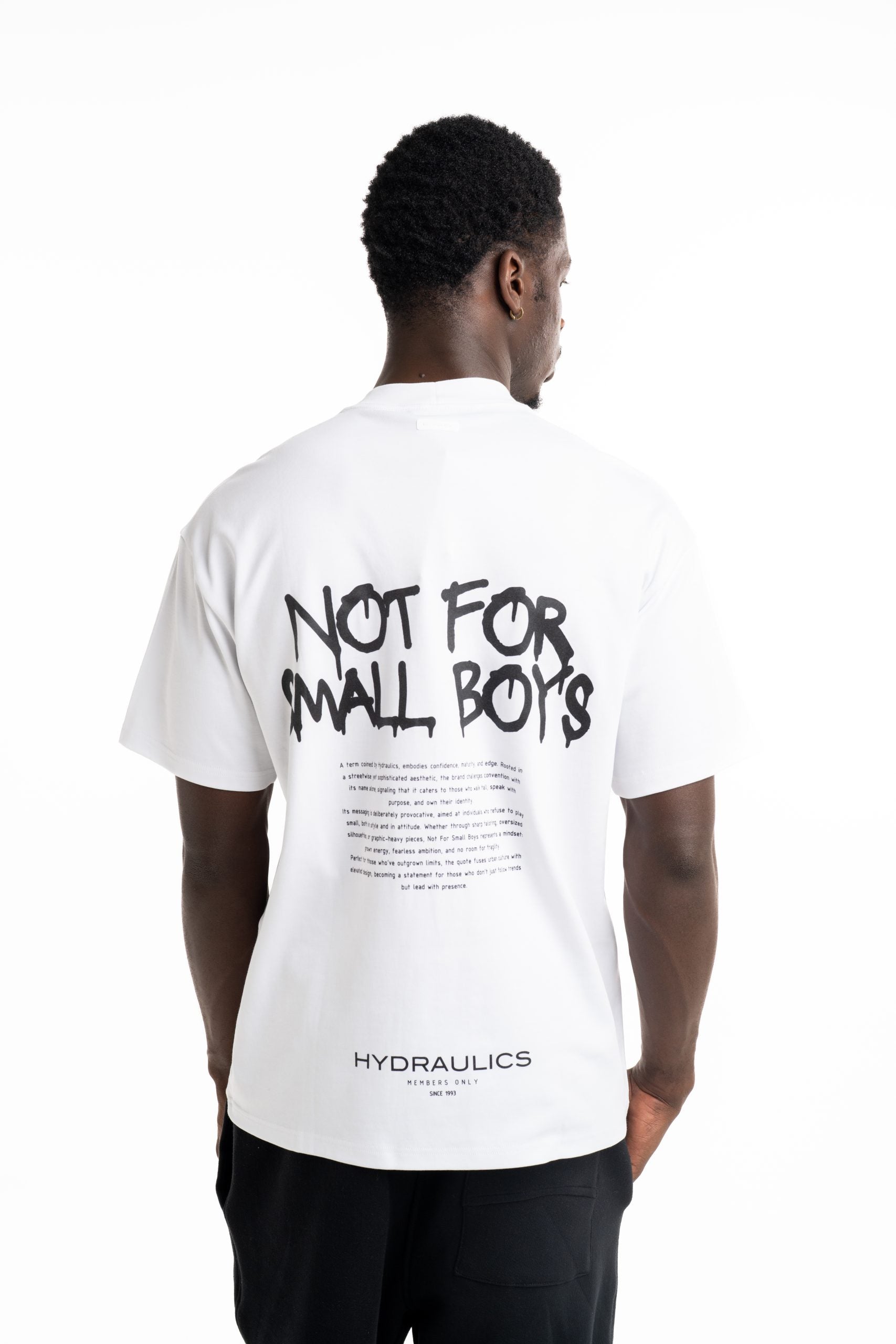 Hydraulics Men's Not For Small Boys V4 Oversized Fit T Shirt White |