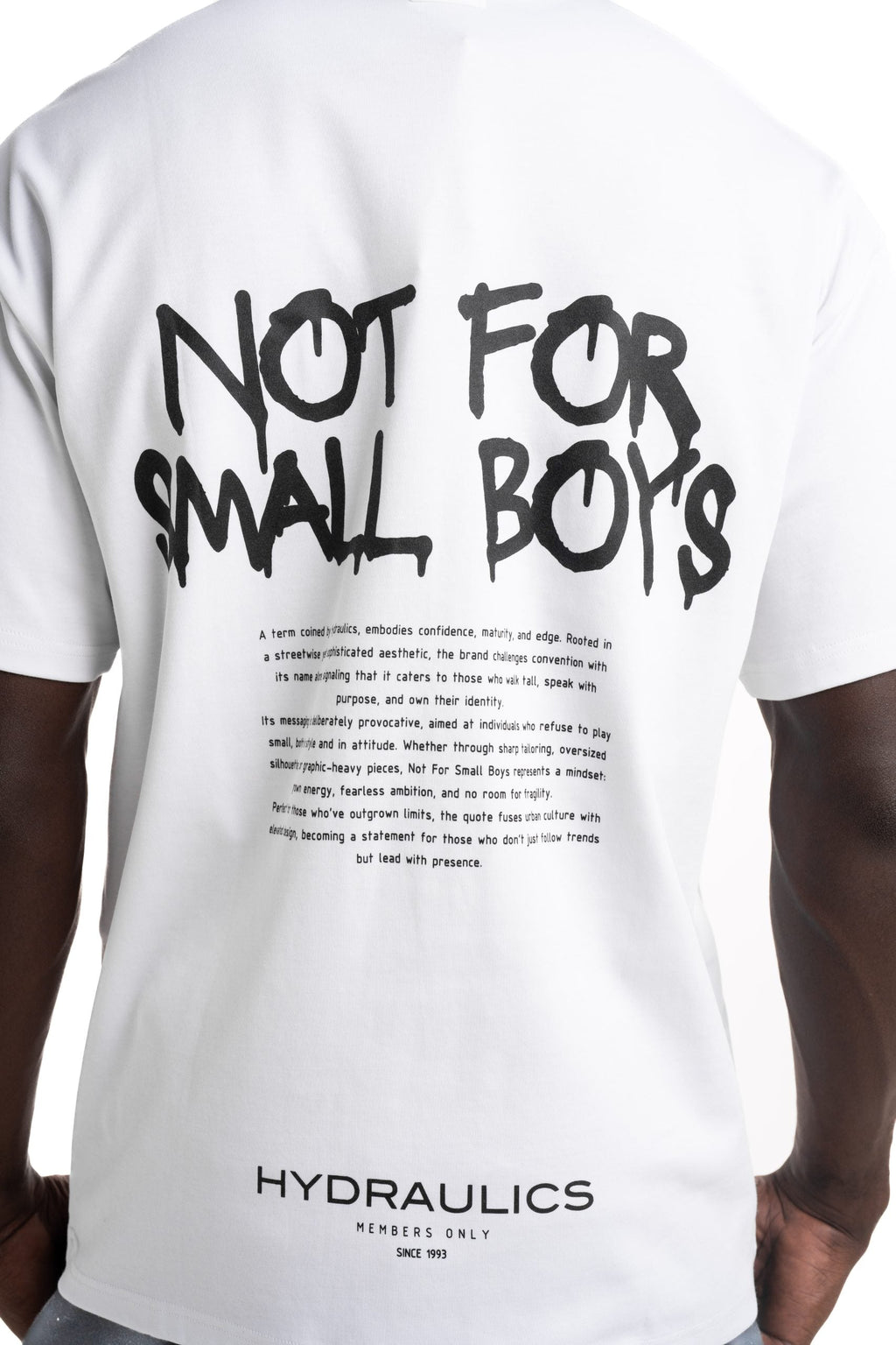 Hydraulics Men's Not For Small Boys V4 Oversized Fit T Shirt White |